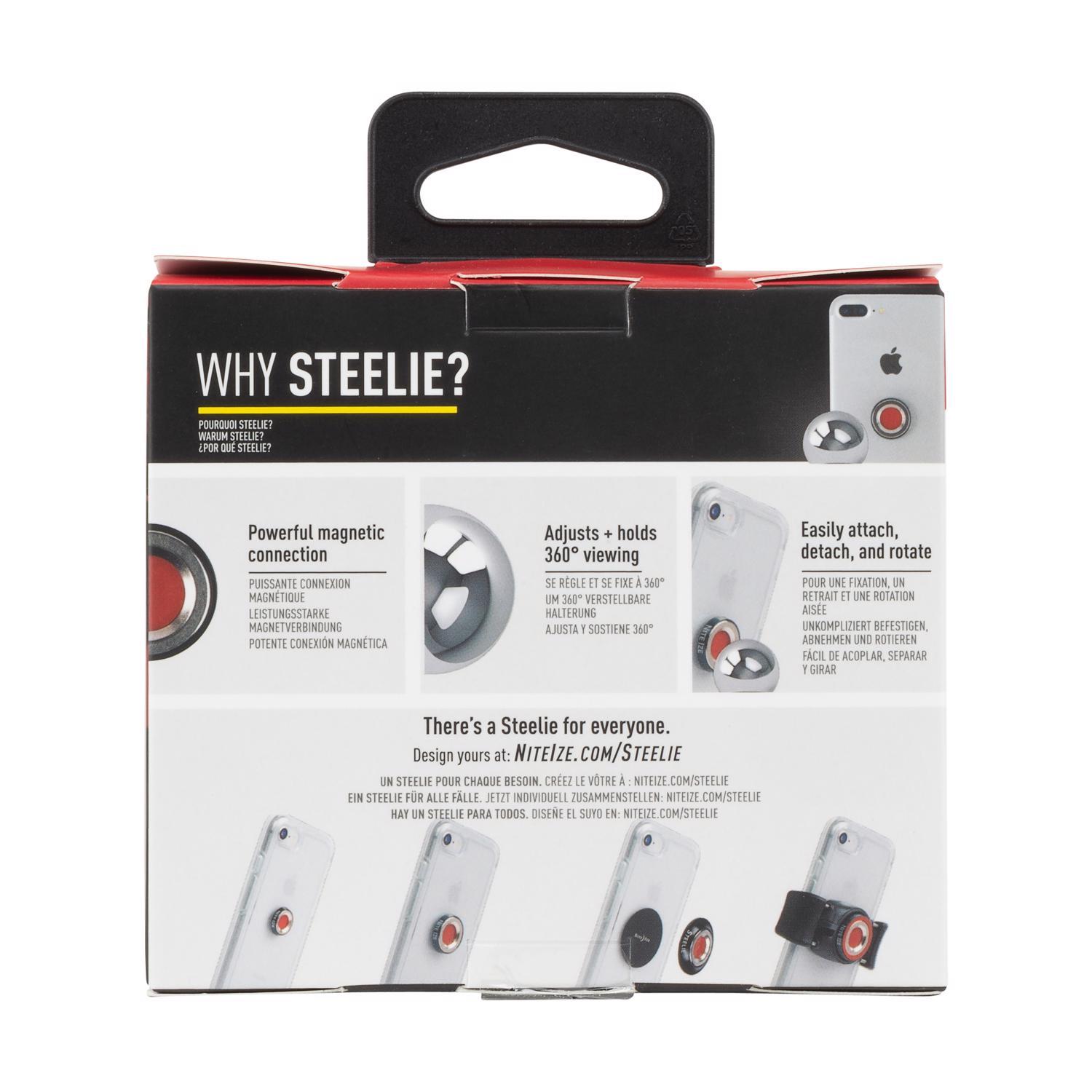 Nite Ize Steelie Black/Silver Cell Phone Car Vent Mount For Universal