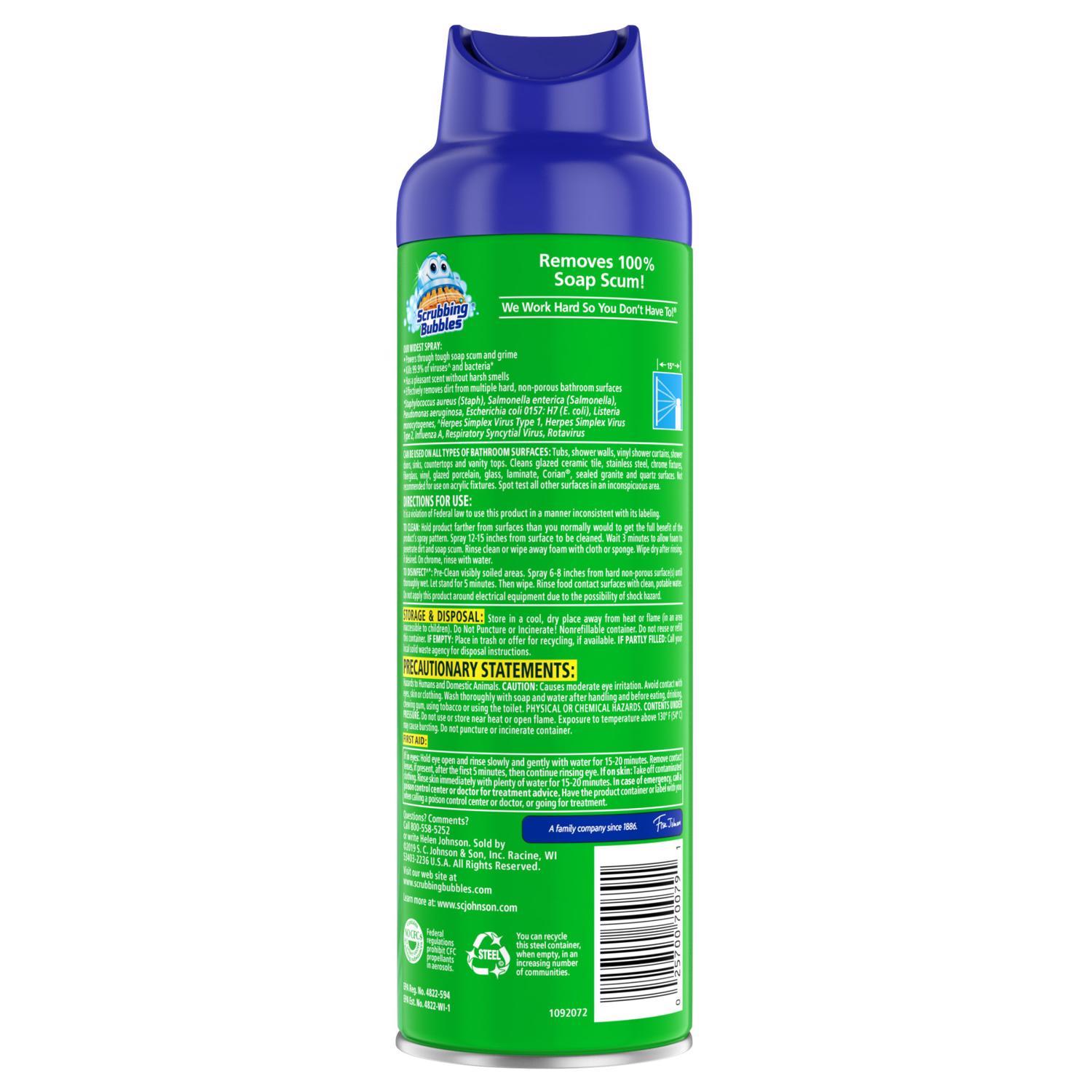Scrubbing Bubbles Mega Shower Foamer Rainshower Scent Bathroom Cleaner 20 oz Foam