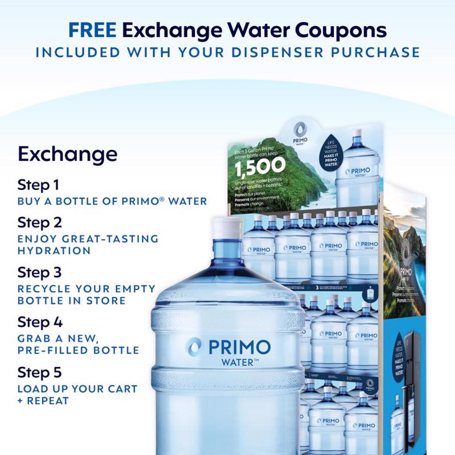 Primo Water 3 - 5 gal White Portable Water Dispenser BPA Free Plastic