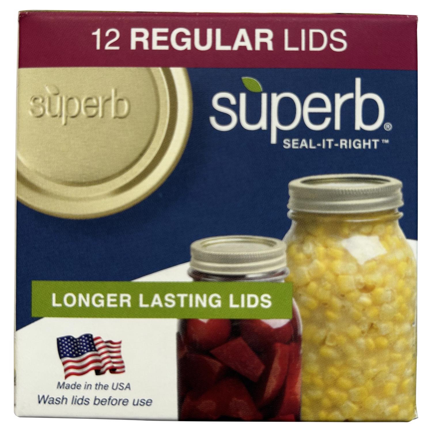 Superb Regular Mouth Canning Lid 12 pk