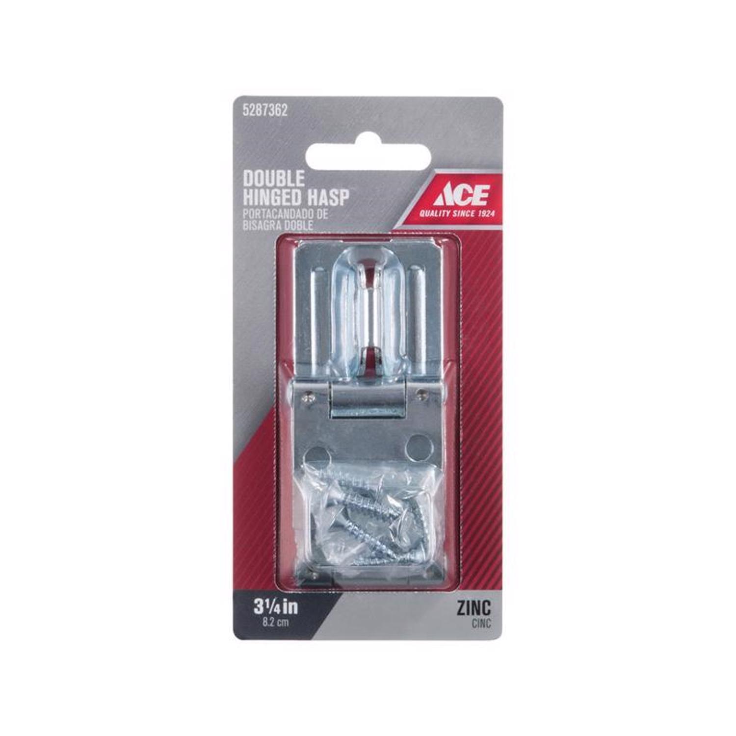 Ace Zinc 3-1/4 in. L Double Hinge Safety Hasp 1 pk