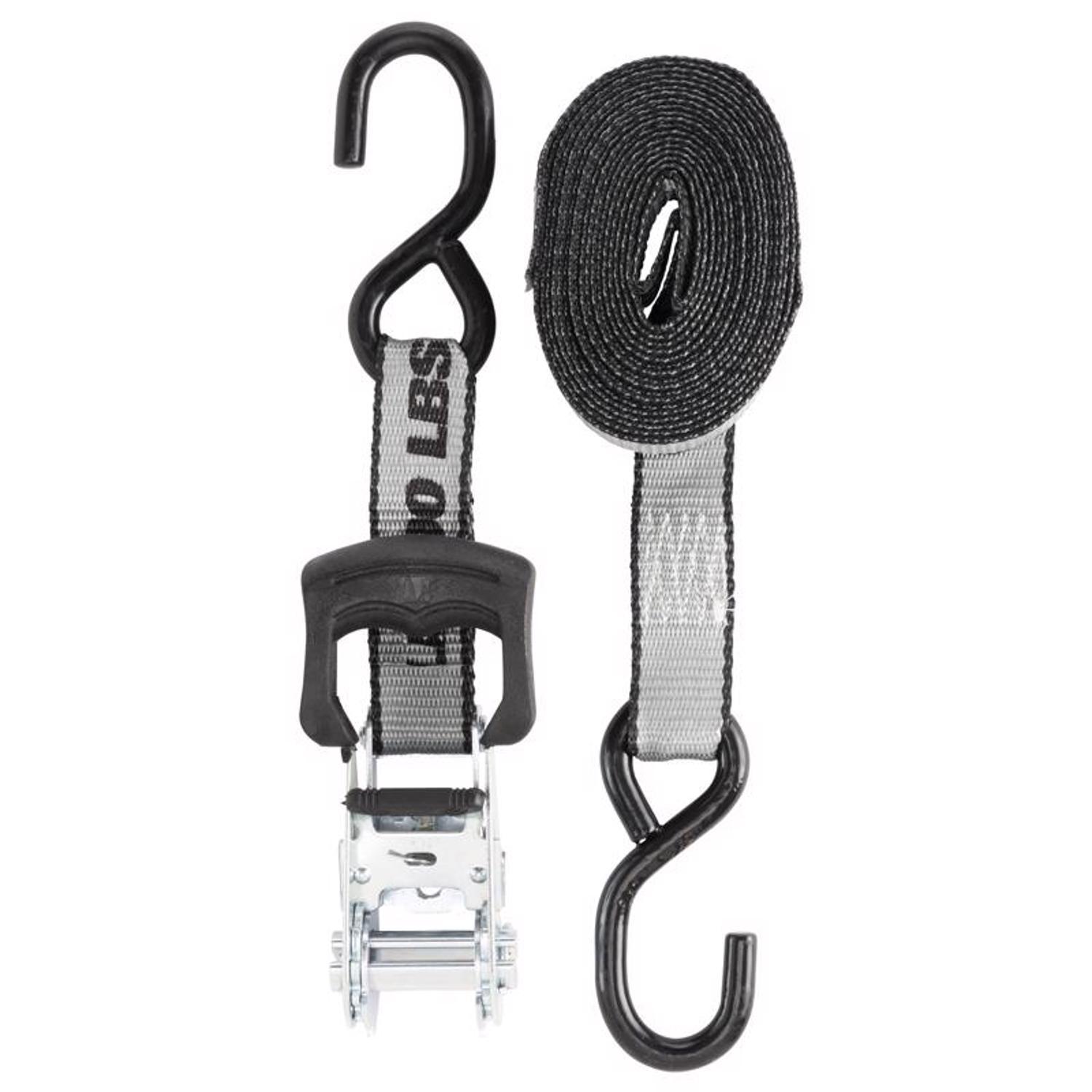 Keeper 1.25 in. W X 14 ft. L Gray Tie Down w/Ratchet 800 lb 1 pk