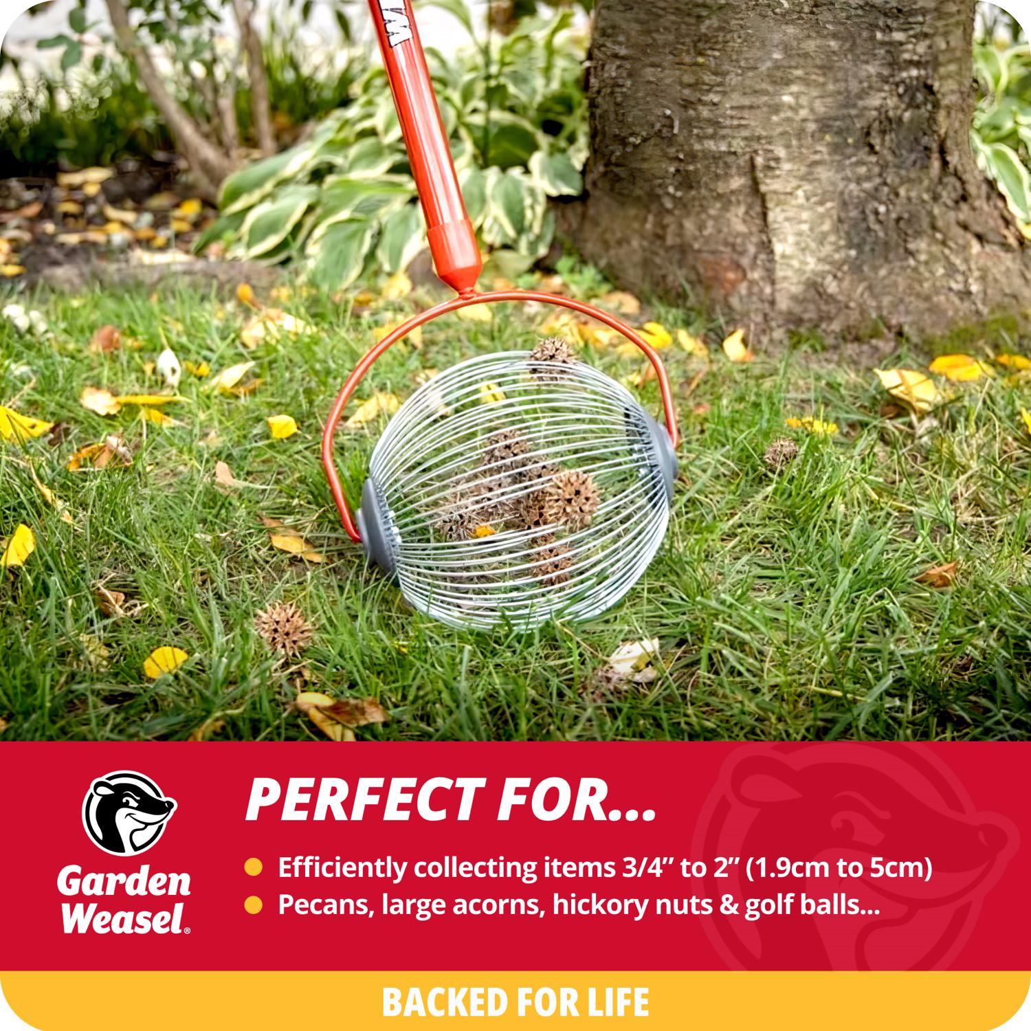 Garden Weasel Medium 47.5 in. Steel Nut Gatherer Steel Handle