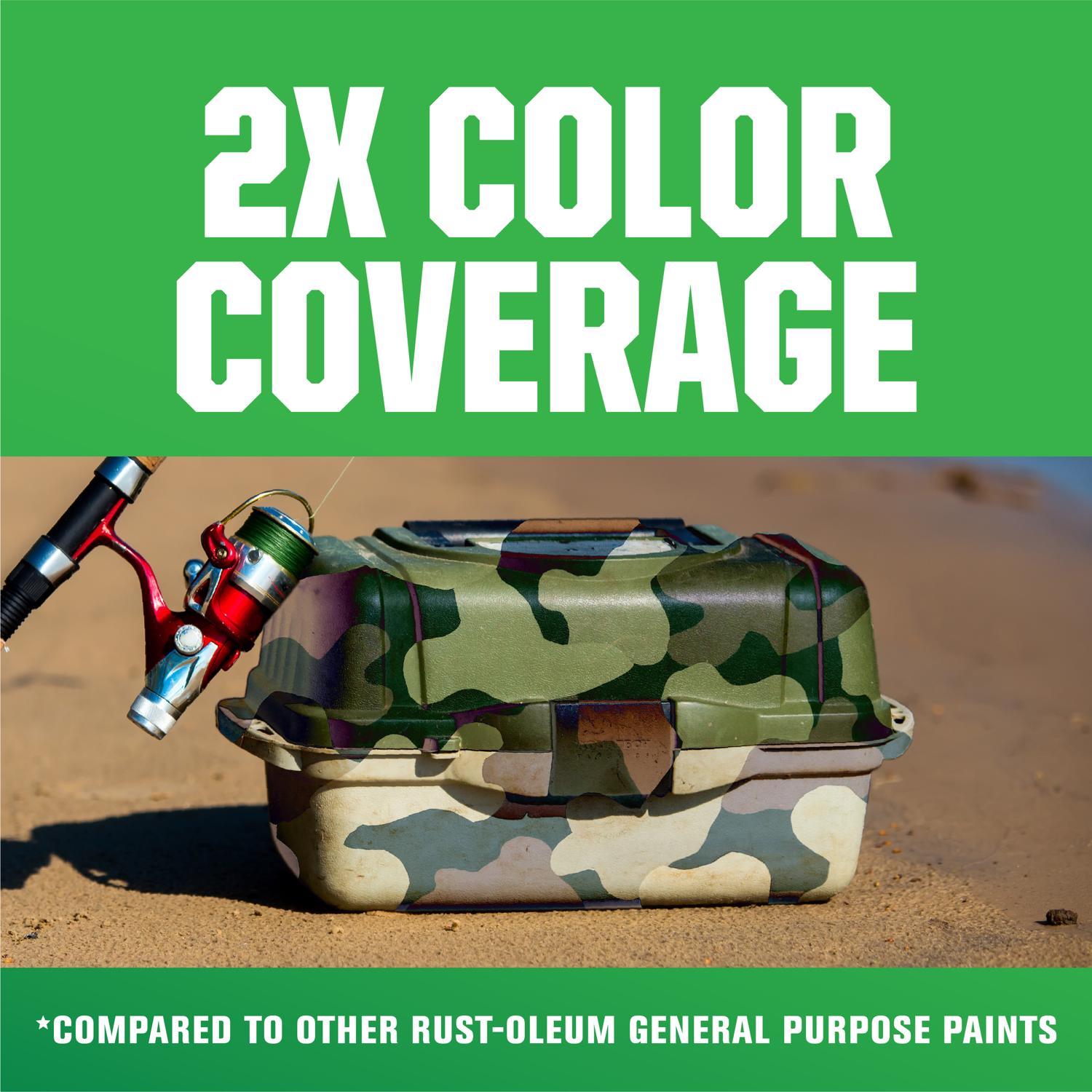 Rust-Oleum Specialty Flat Deep Forest Green Camouflage Spray Paint 12 oz