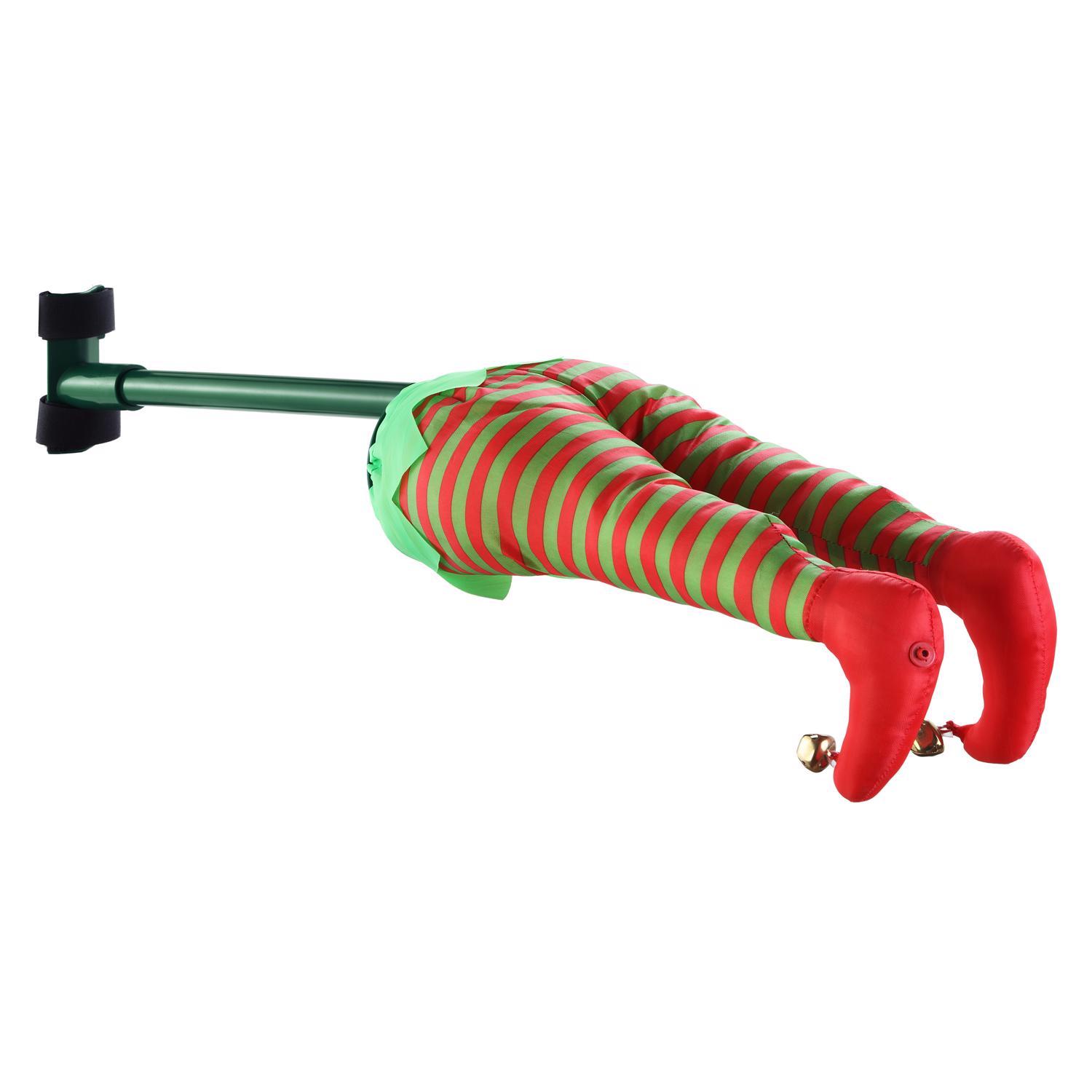 Mr. Christmas Green/Red Elf Kickers Indoor Christmas Decor 6.4 in.