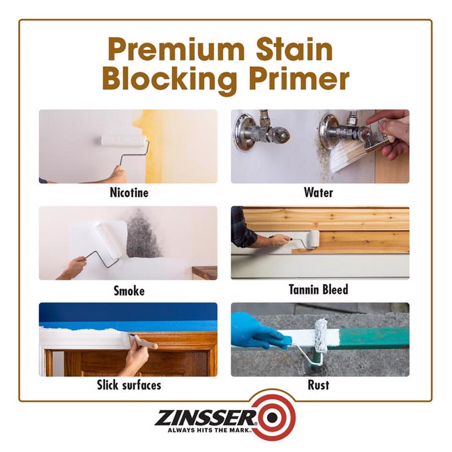 Zinsser Cover Stain White Oil-Based Alkyd Primer and Sealer 1 qt
