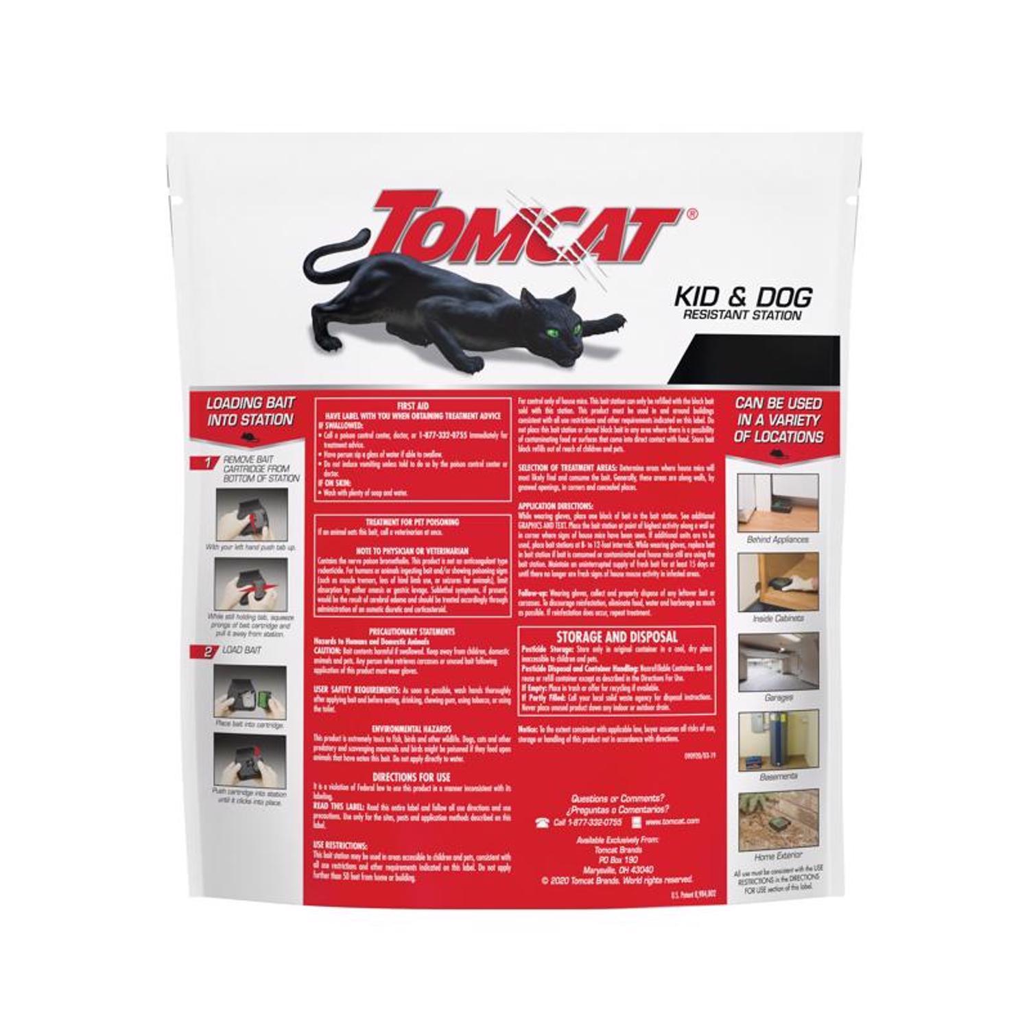 Tomcat Bait Station and Bait Blocks For Mice 8 oz 1 pk