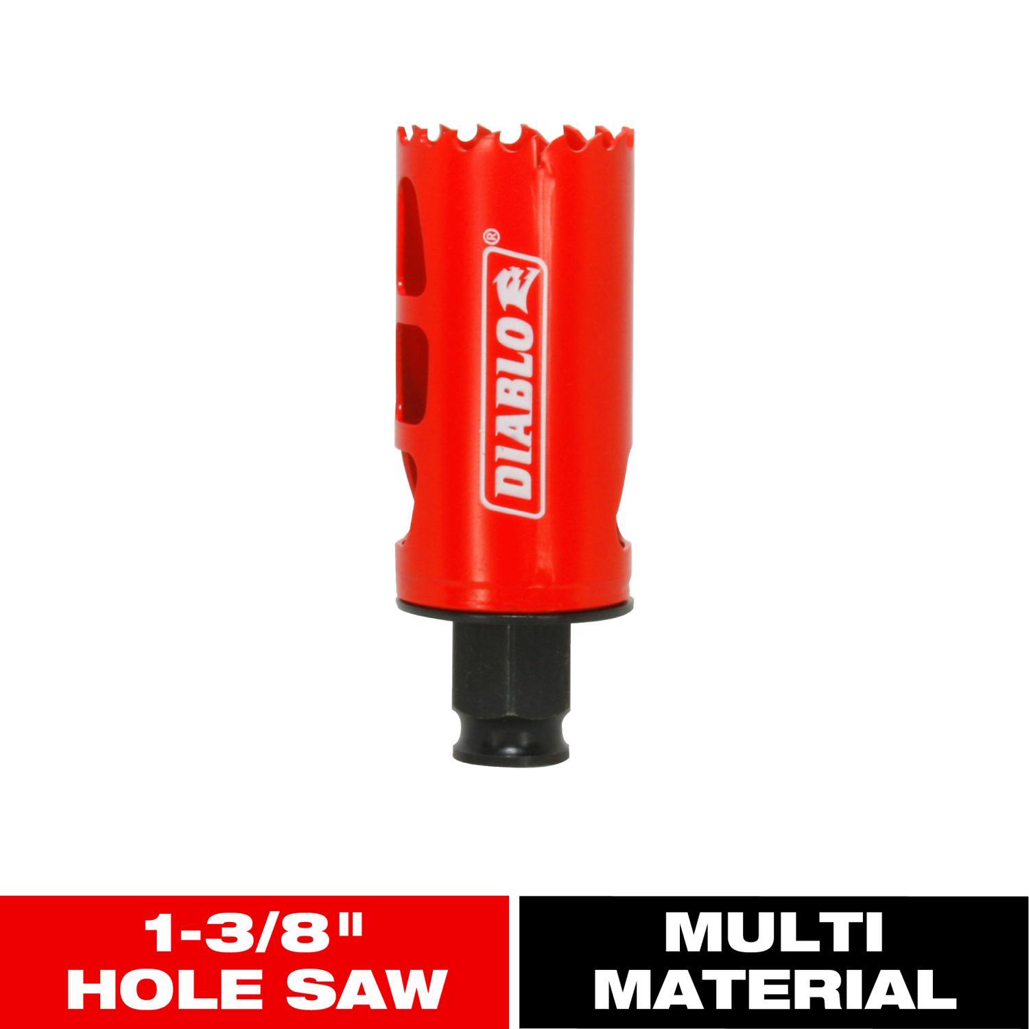 Diablo Snap-Lock Plus 1-3/8 in. Bi-Metal 2-3/8 in. L Hole Saw Arbor Included