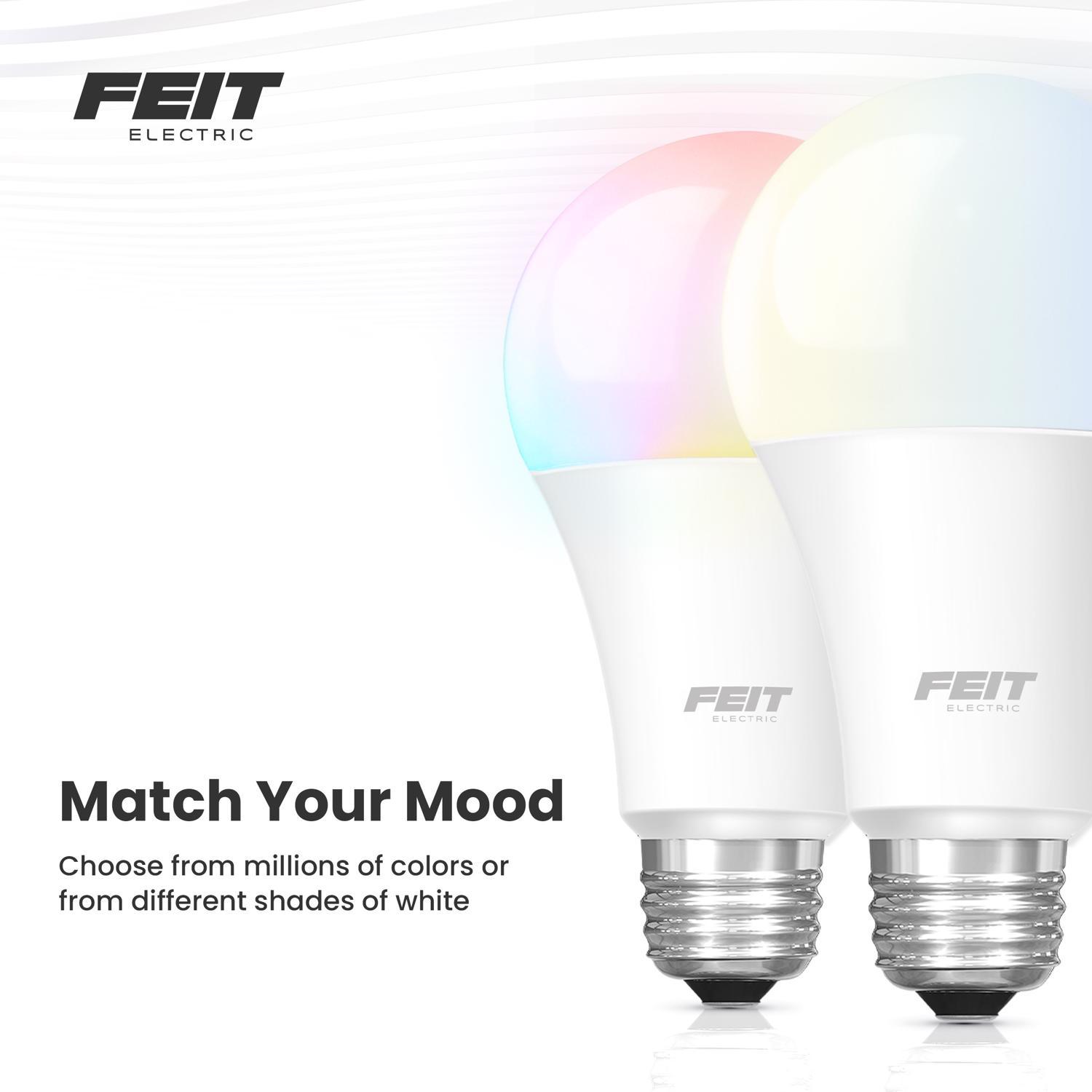 Feit Smart Home A19 E26 (Medium) Smart-Enabled LED Bulb Daylight 60 Watt Equivalence 3 pk