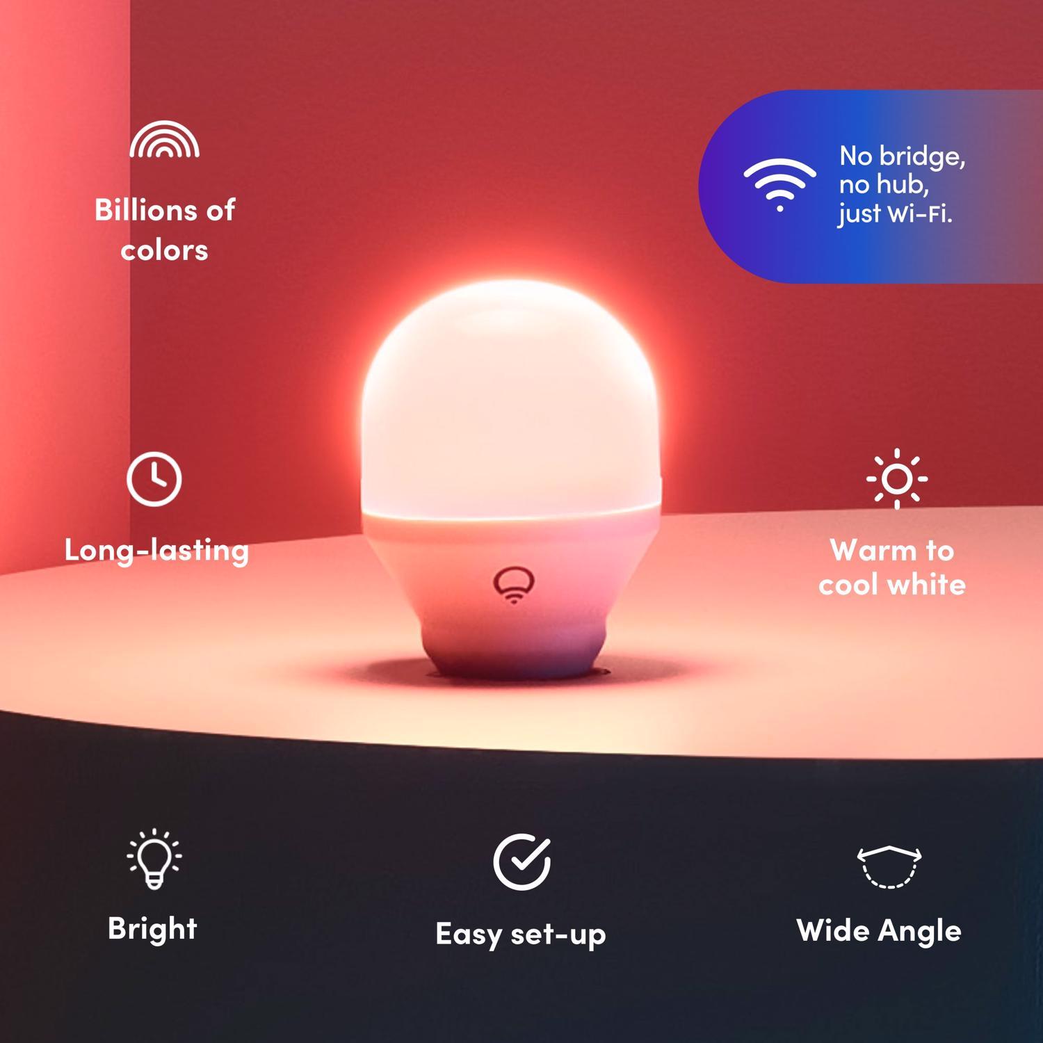 LIFX Smart Home A19 E26 (Medium) Smart-Enabled LED Bulb Color Changing 60 Watt Equivalence 1 pk