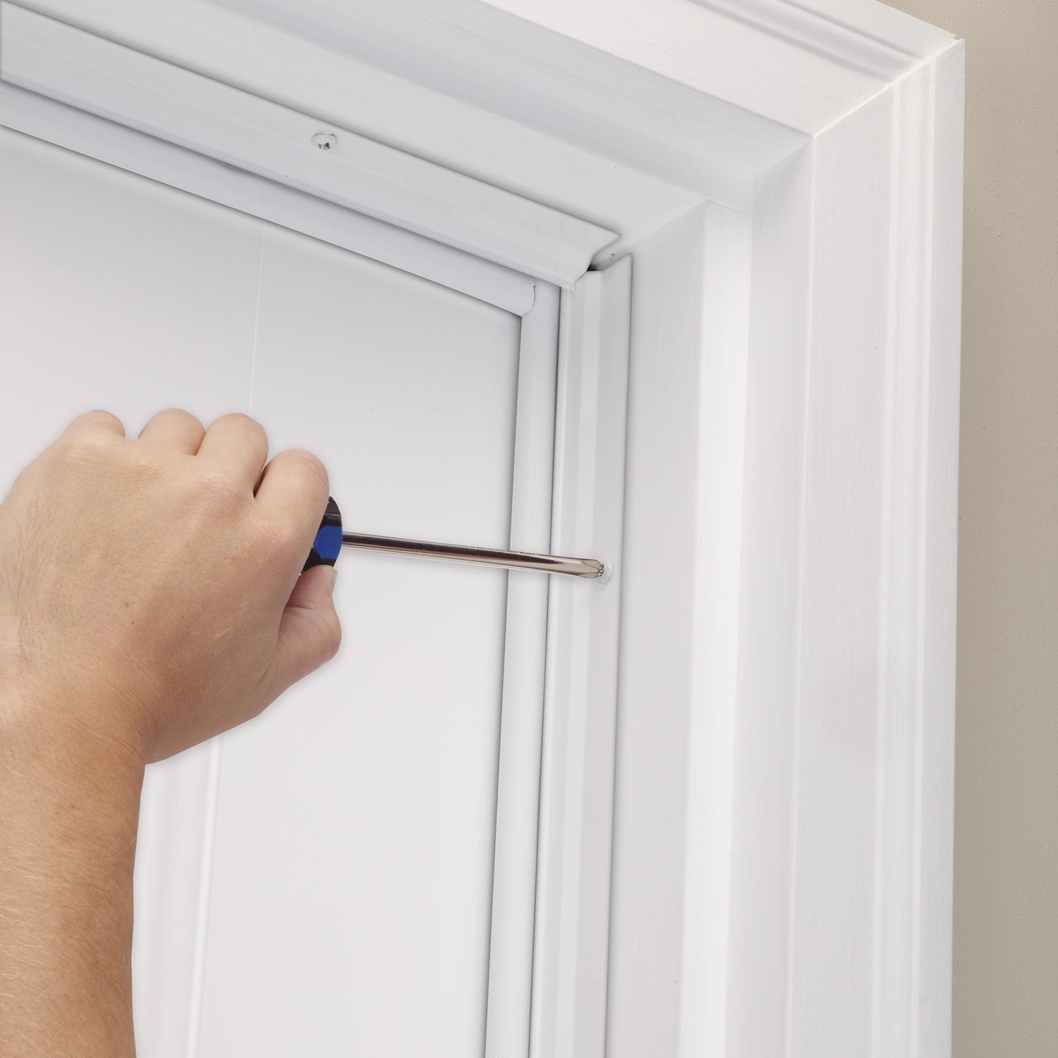 M-D Building Products White Aluminum/Vinyl Top & Sides Door Seal For Door Jambs 84 in. L X 0.63 in.