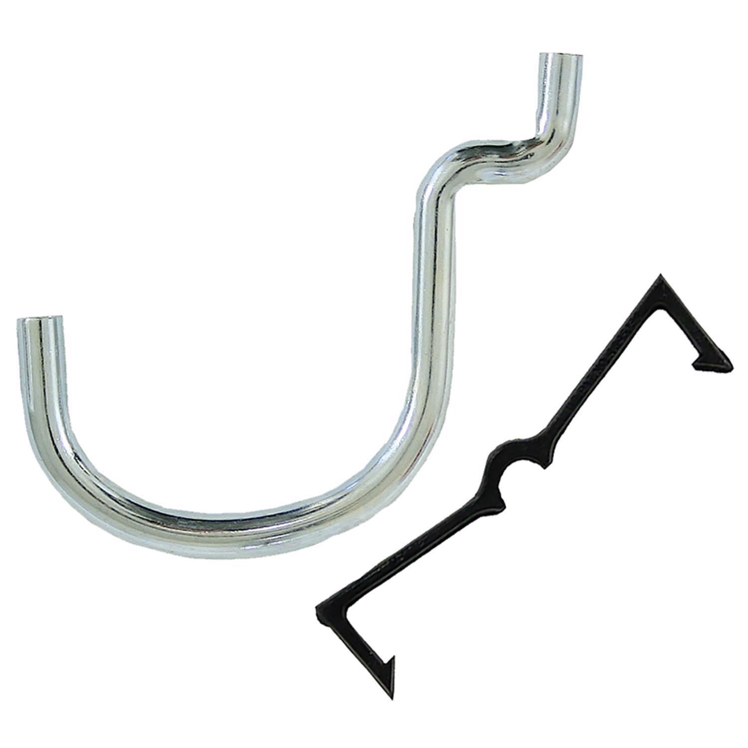 Crawford Zinc Plated Black/Silver Steel 0.6 in. Peg Hooks 1 pk