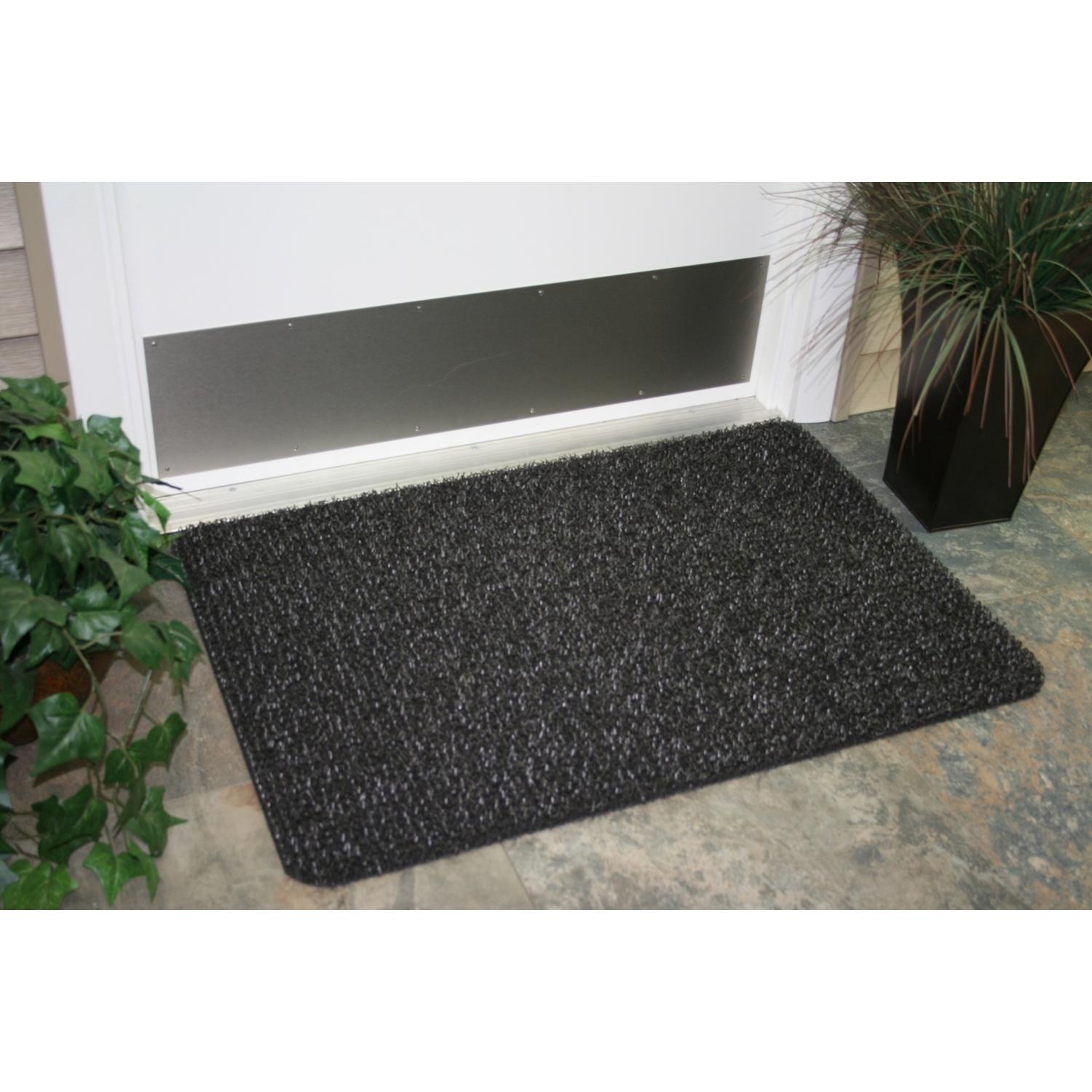 GrassWorx Clean Machine 18 in. W X 30 in. L Flint Flair Astroturf Door Mat