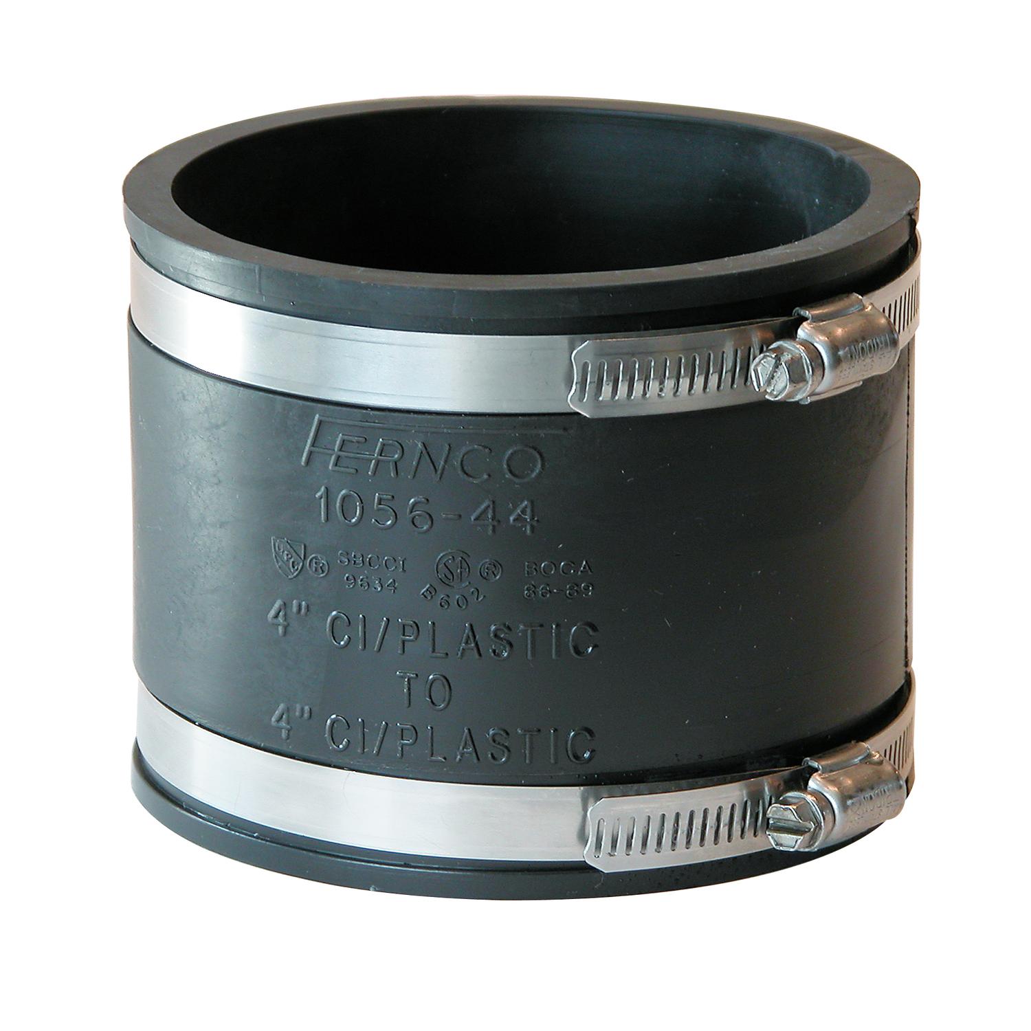 Fernco Schedule 40 4 in. Hub X 4 in. D Hub PVC Flexible Coupling 1 pk