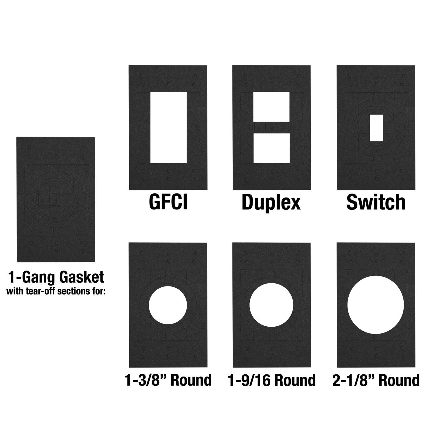 Sigma Engineered Solutions Rectangle Crosslinked Foam 1 gang Replacement Gasket