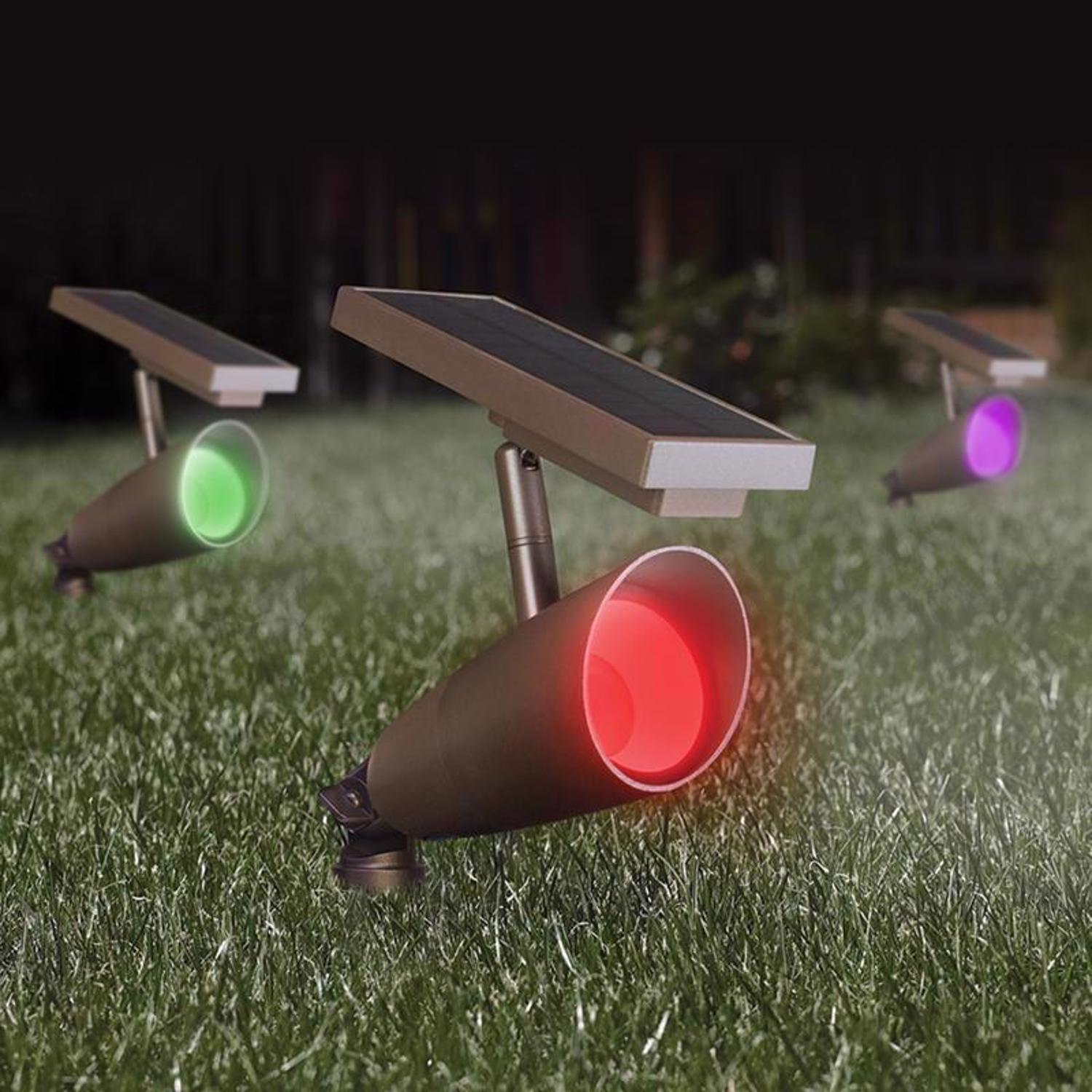 Feit OneSync Bronze Solar Powered/Remote 1 W LED Spotlight 1 pk