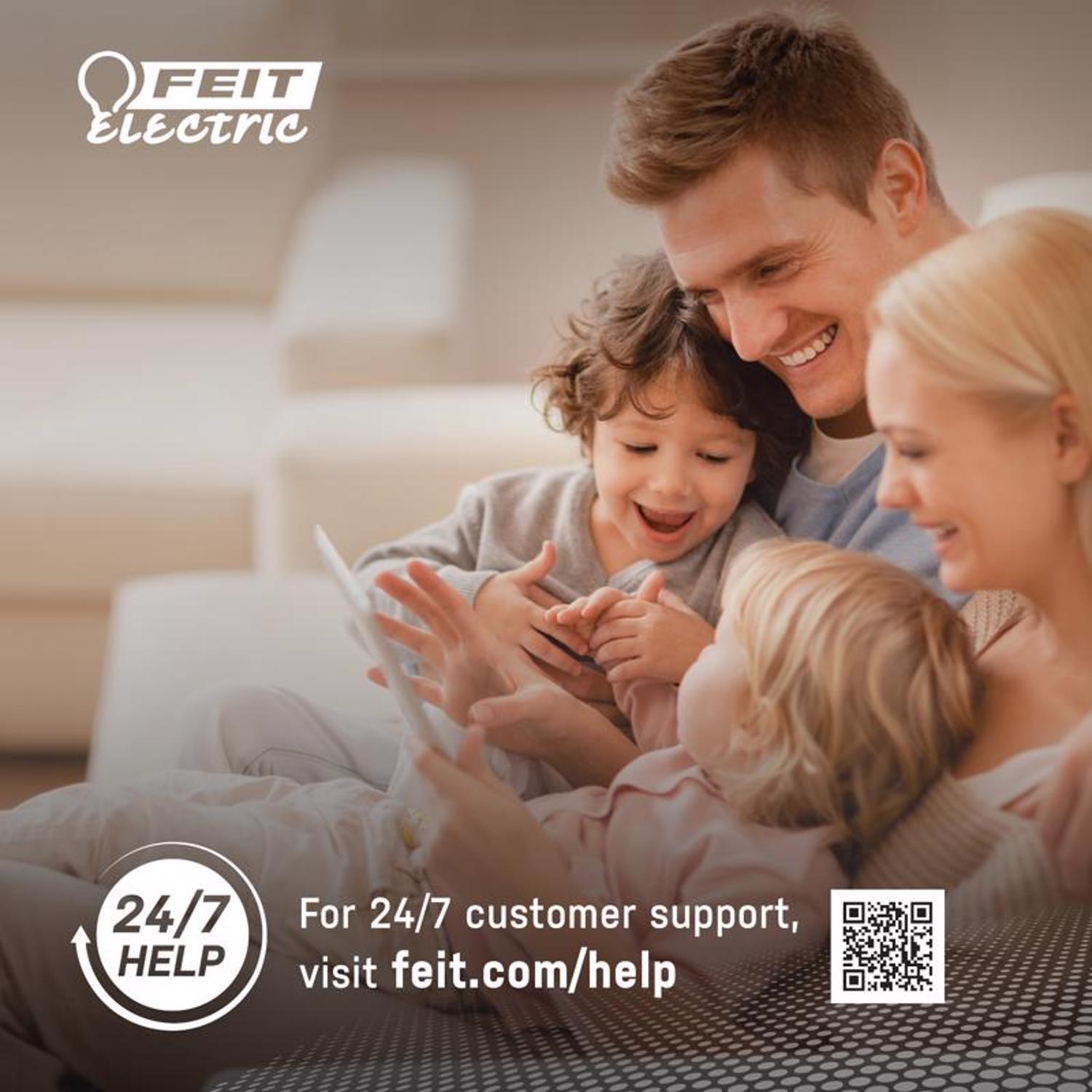 Feit Smart Home Switch Hardwired LED White Smart-Enabled Security Floodlight