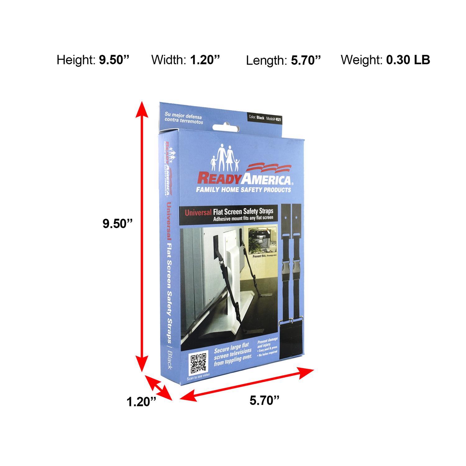 Ready America Ready America 10 in to 70 in. 150 lb. cap. Tiltable Flat Screen Safety Strap