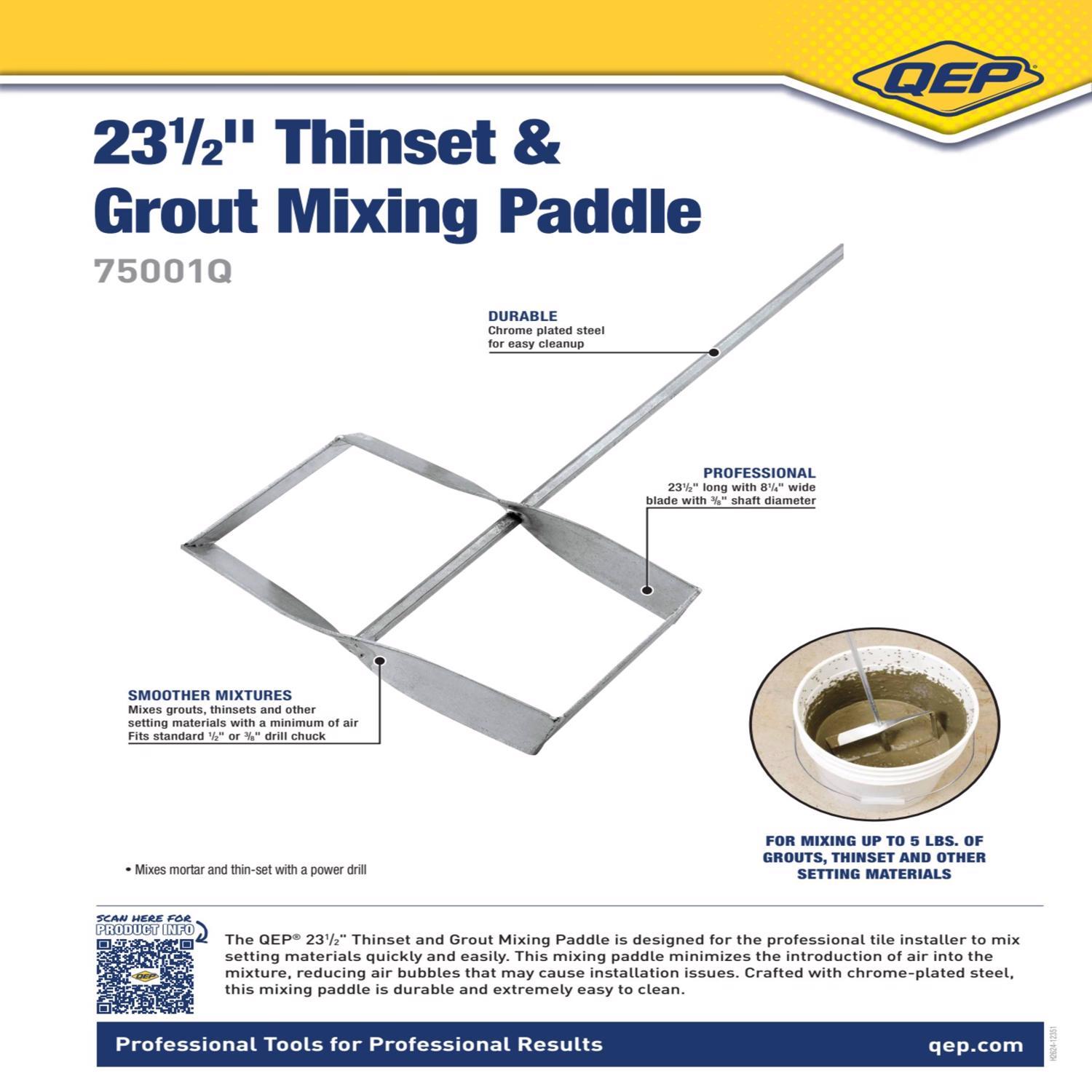 QEP Steel Grout Mixing Paddle 23.5 in. L