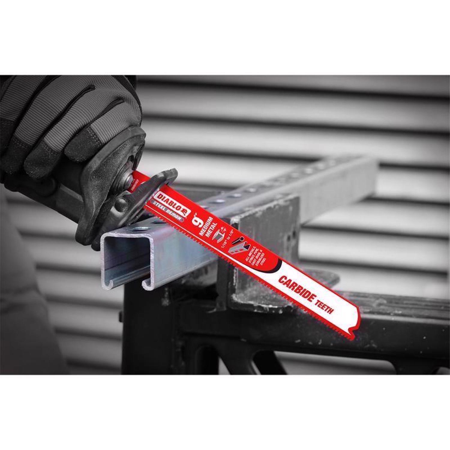 Diablo Steel Demon 6 in. Carbide Tipped Medium Metal Reciprocating Saw Blade 10 TPI 1 pk