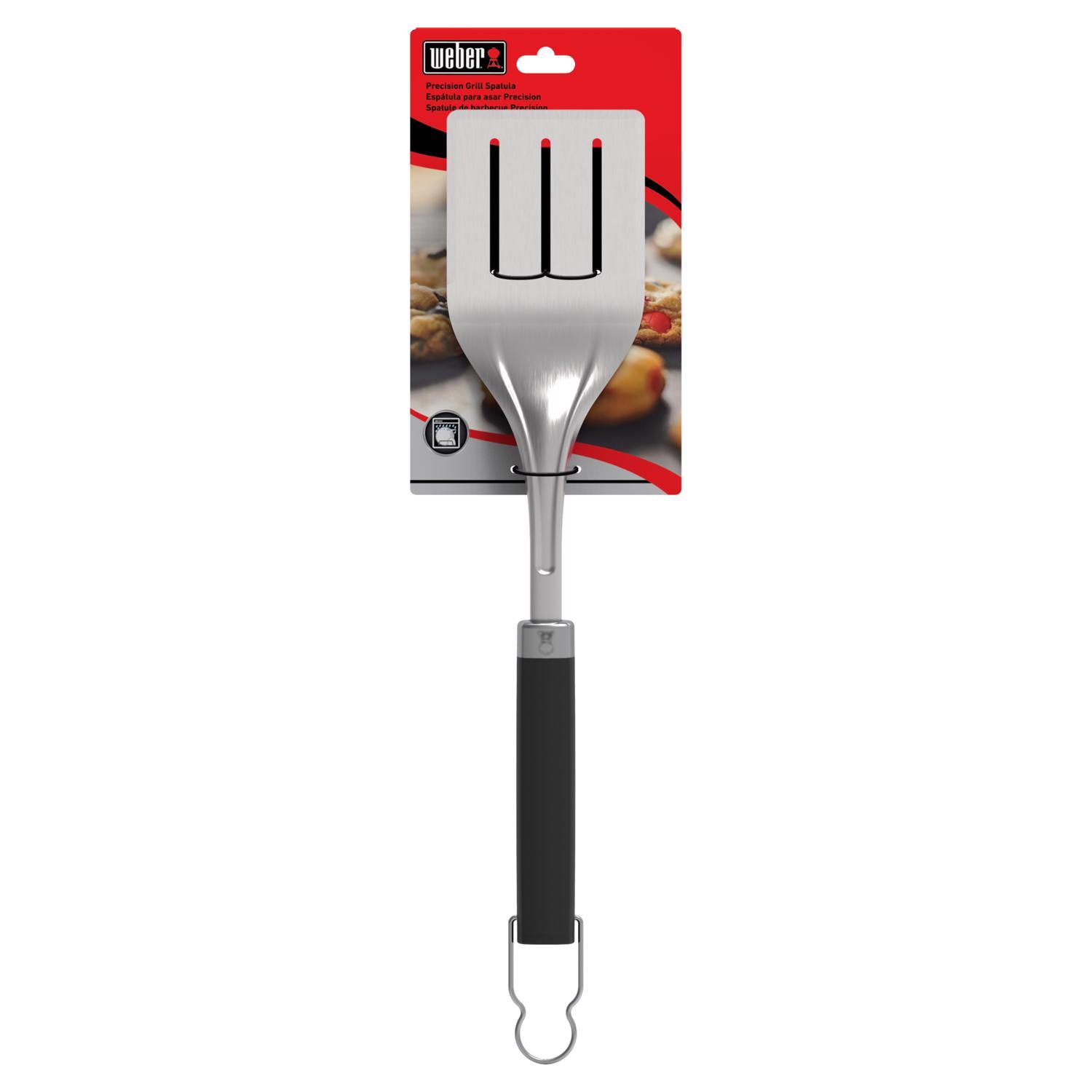 Weber Precision Stainless Steel Black/Silver Grill Spatula 1 pc