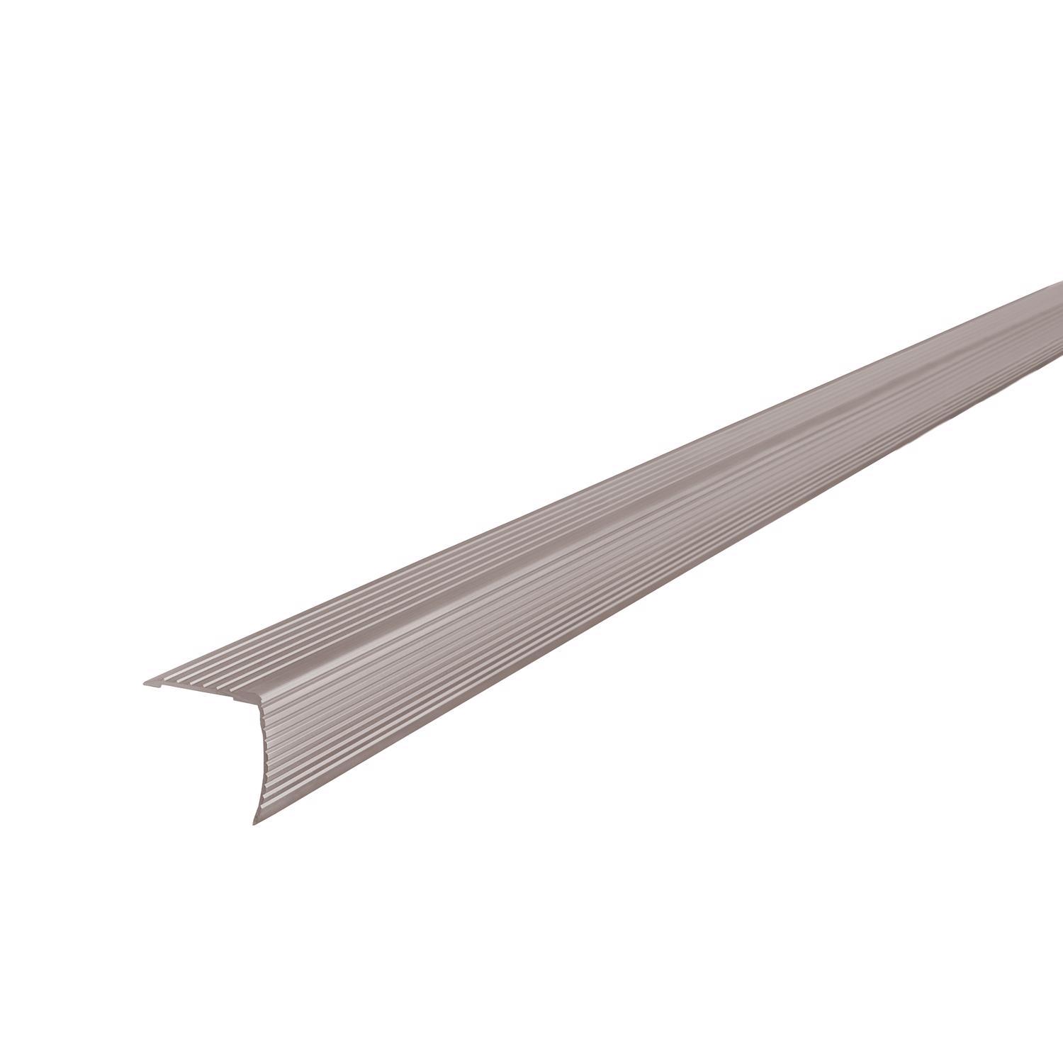 M-D Building Products 1.125 in. H X 1.125 in. W X 72 in. L Prefinished Pewter Aluminum Stair Edge