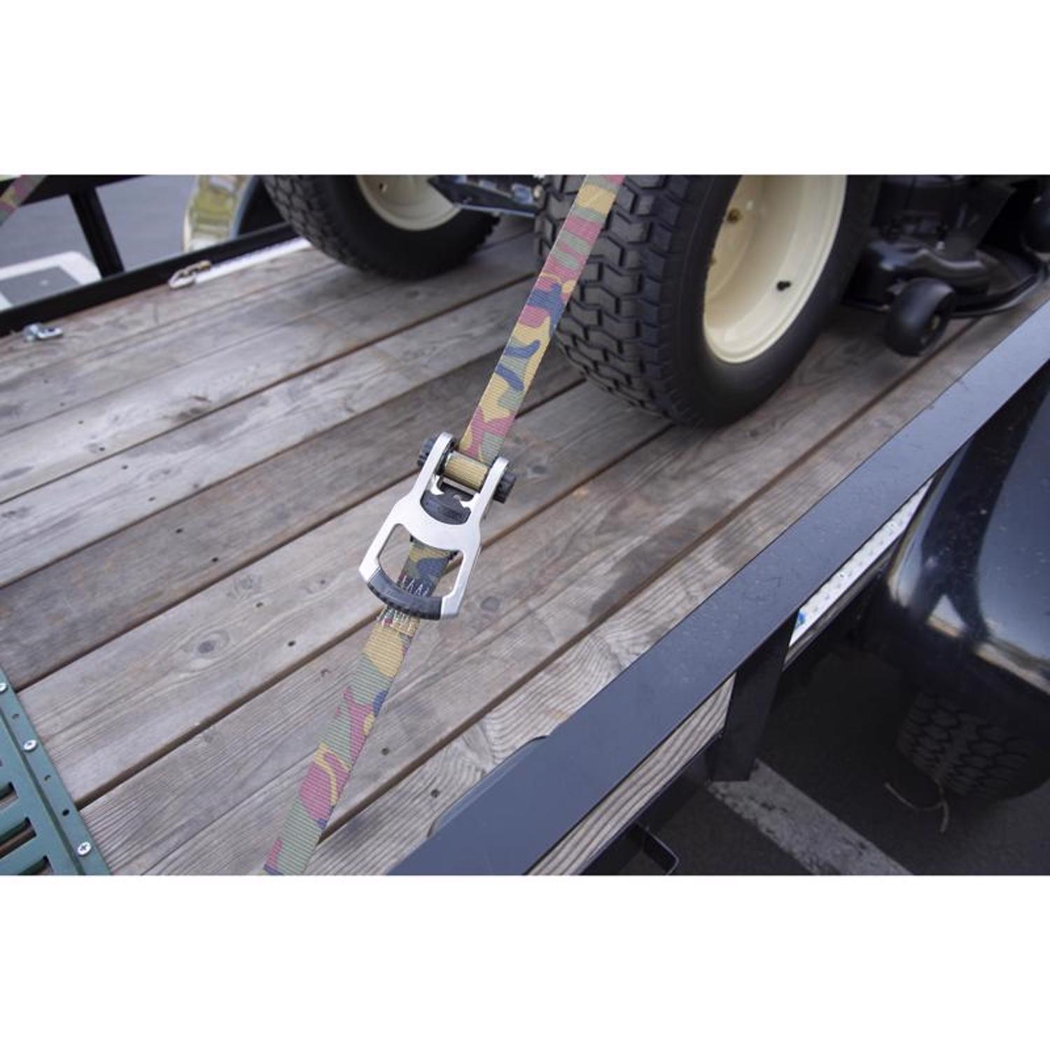 Keeper 1.25 in. W X 16 ft. L Camo Tie Down w/Ratchet 1000 lb 2 pk