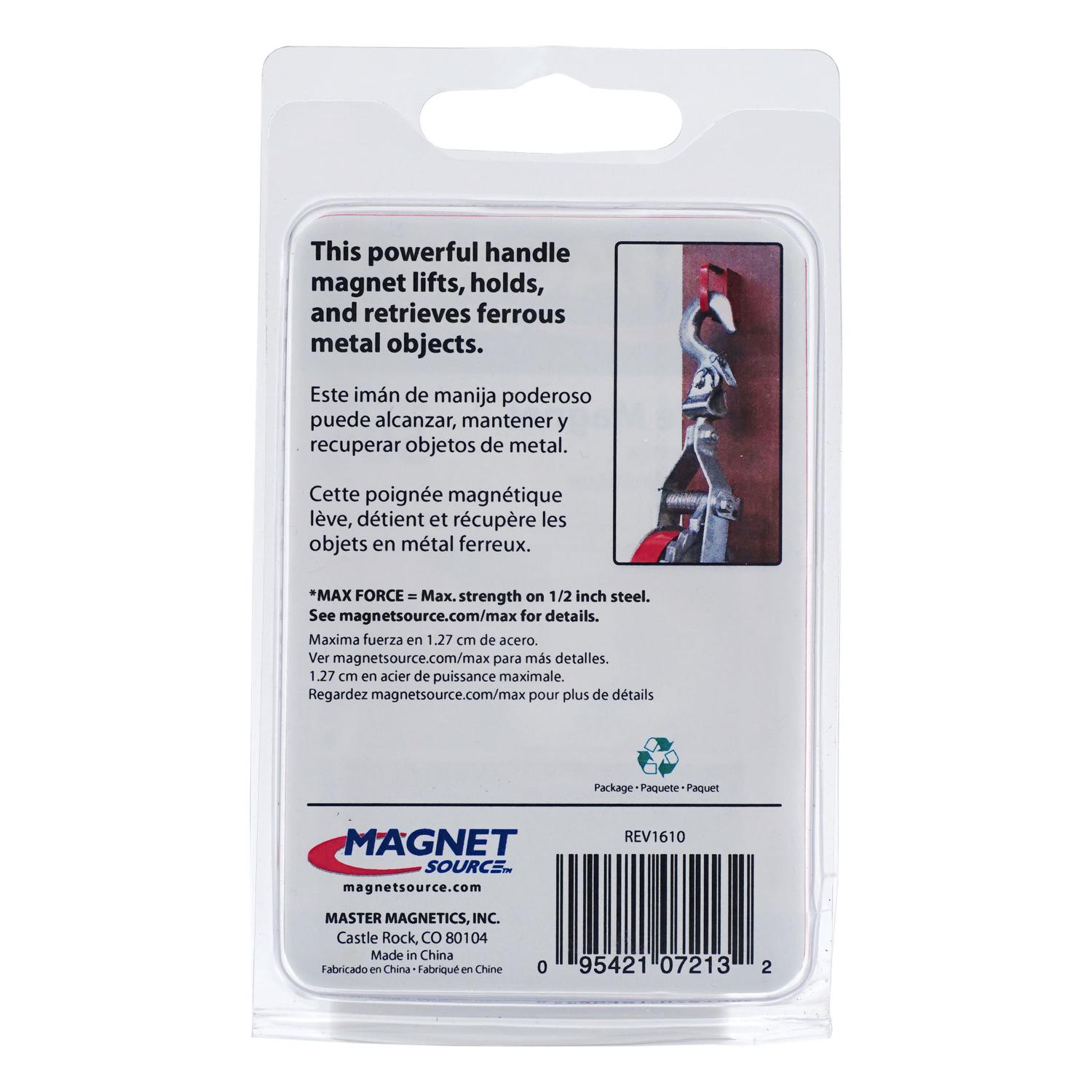 Magnet Source 2 in. L X.75 in. W Red Handle Magnet 50 lb. pull 1 pc