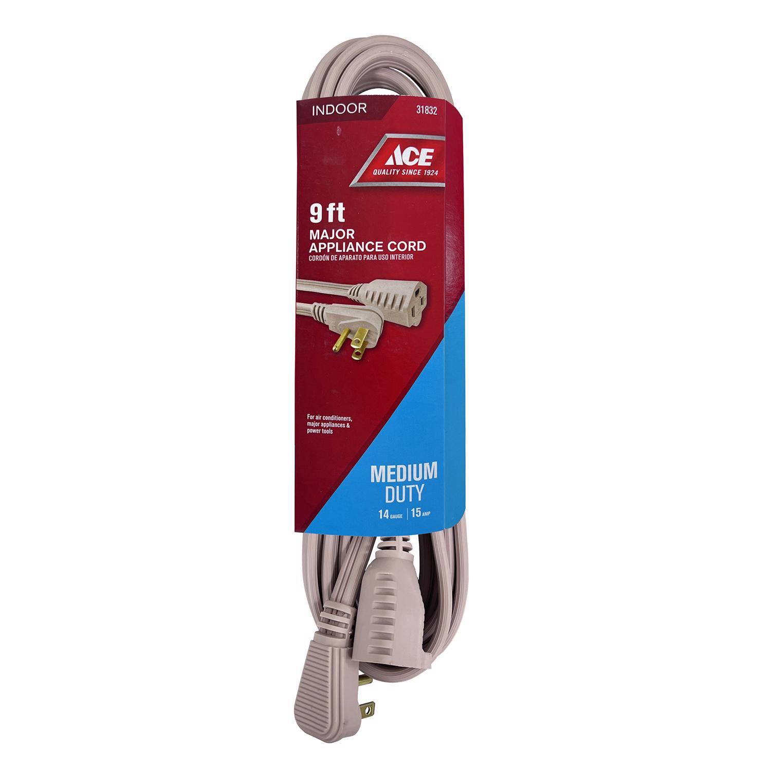 Ace 14/3 SPT-3 125 V 9 ft. L Appliance Cord