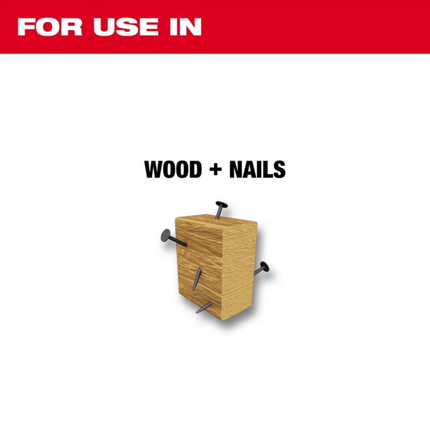 Milwaukee The AX 12 in. Bi-Metal Wood demolition Reciprocating Saw Blade 5 TPI 5 pk