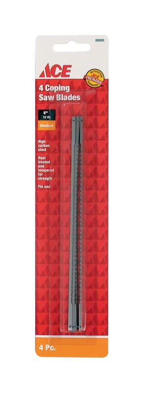Ace 6-1/2 in. Carbon Steel Coping Saw Blade 20 TPI 4 pk