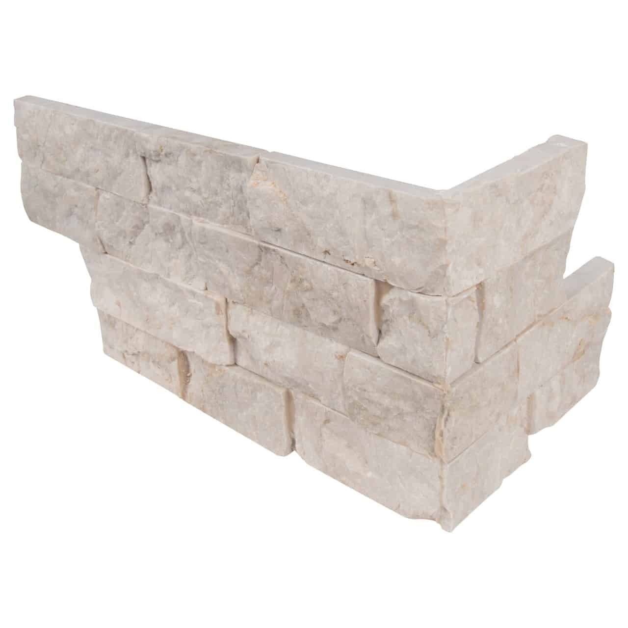 Tiara Beige Limestone Corner"L"Panel6x18