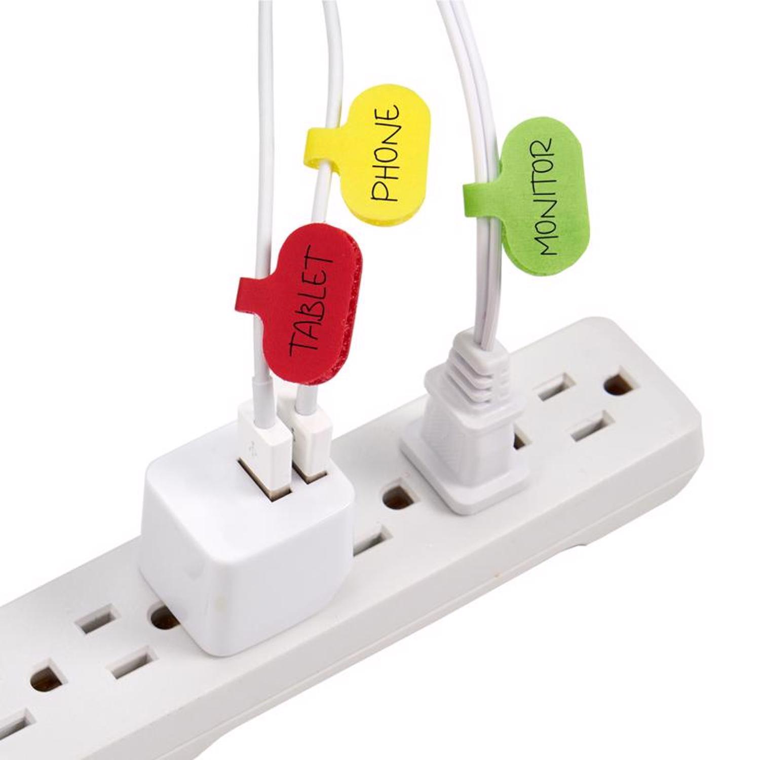Wrap-It Cable Labels 1.2 in. L Assorted Nylon Cable Labels