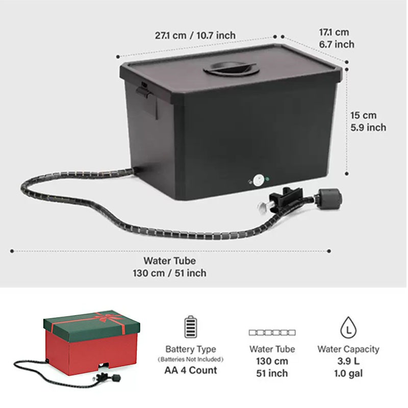 Automatic Christmas Tree Watering System Red and Green
