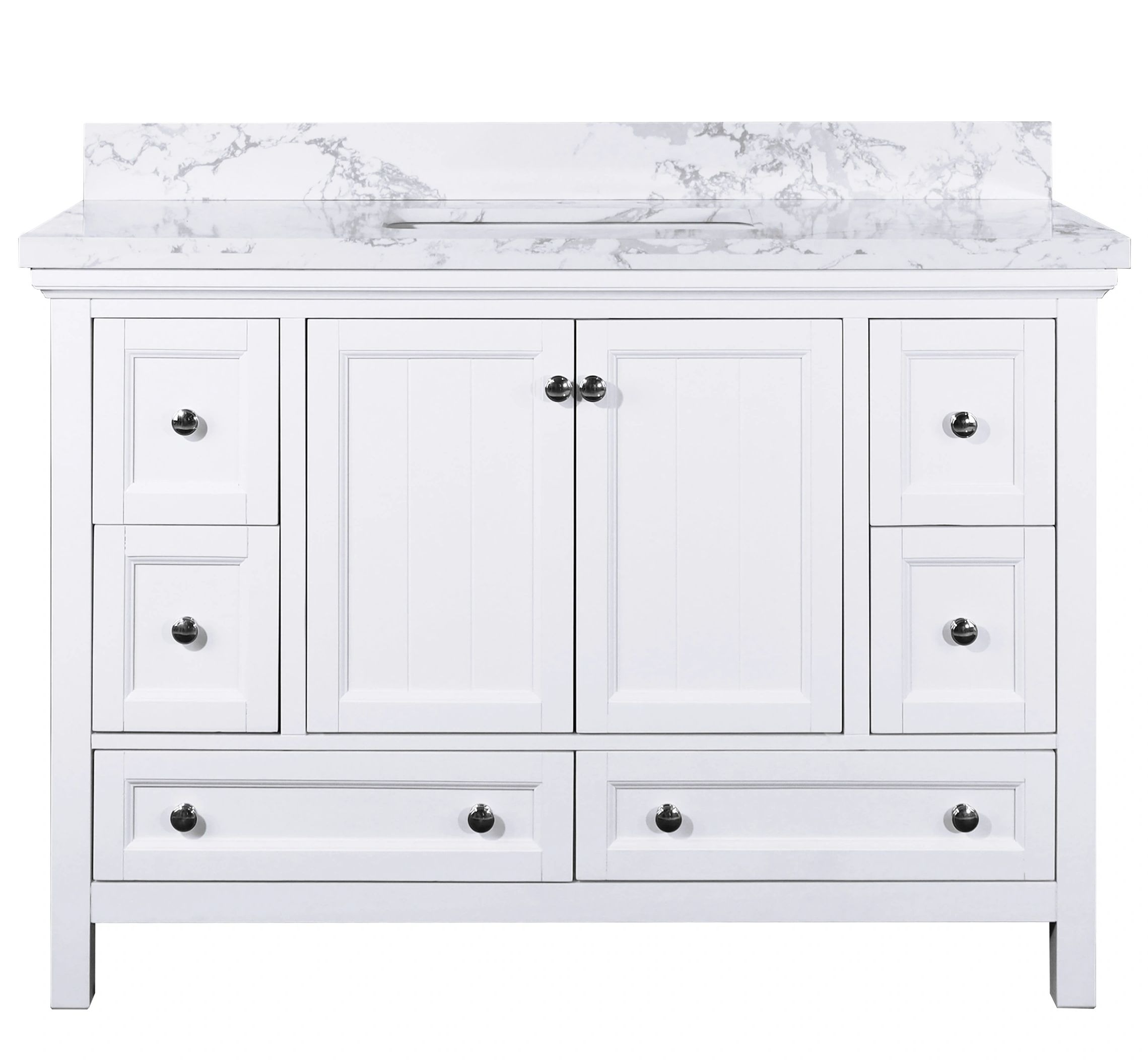 Aurafina CUNNINGHAM 48 in. Plantation White Vanity