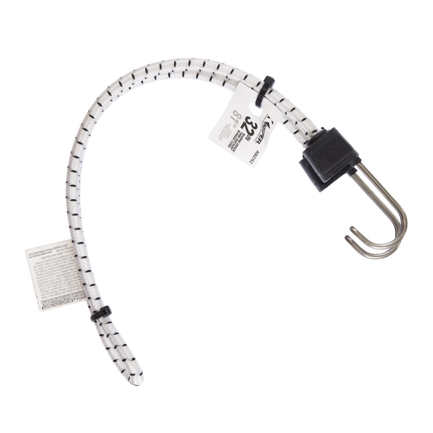 Keeper Black/White Bungee Cord 32 in. L X 0.315 in. 1 pk