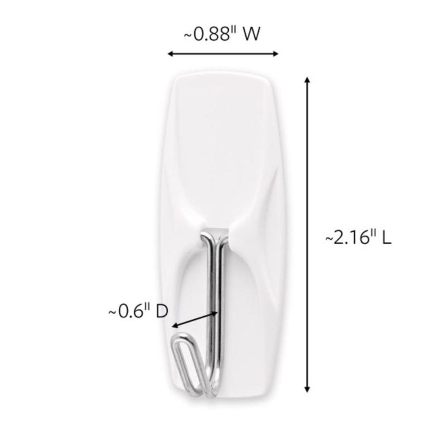 3M Command Medium Plastic Wire Hooks 2-1/6 in. L 7 pk