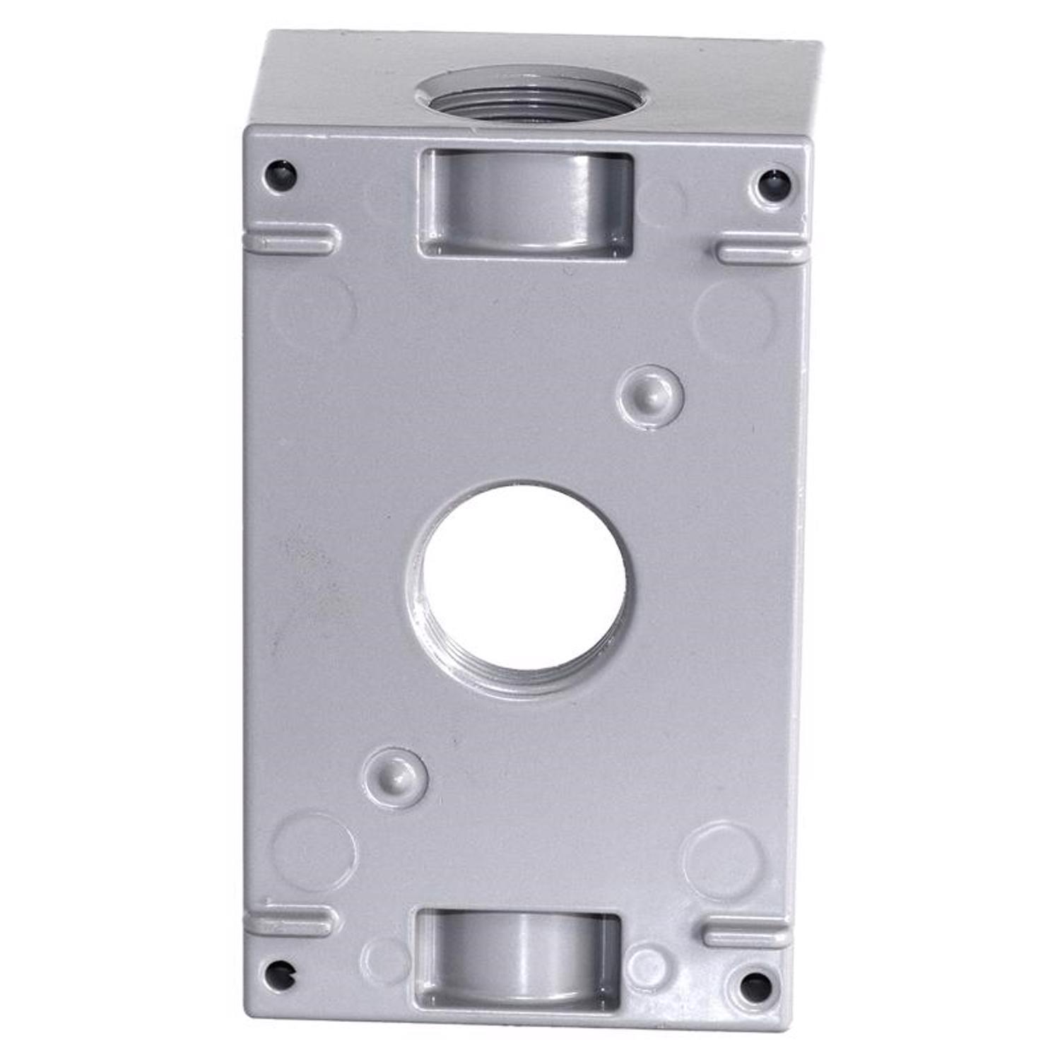 Sigma Engineered Solutions New Work 18.3 cu in Rectangle Metallic 1 gang Weatherproof Box Gray