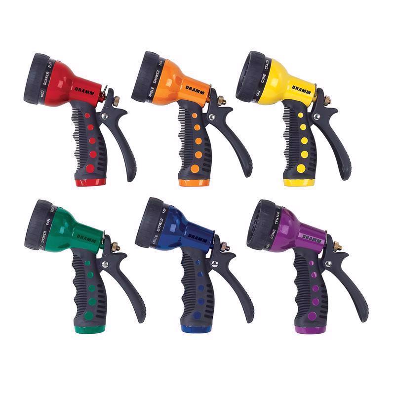 Dramm Revolver 9 pattern Adjustable Hose Nozzle Die-Cast Metal