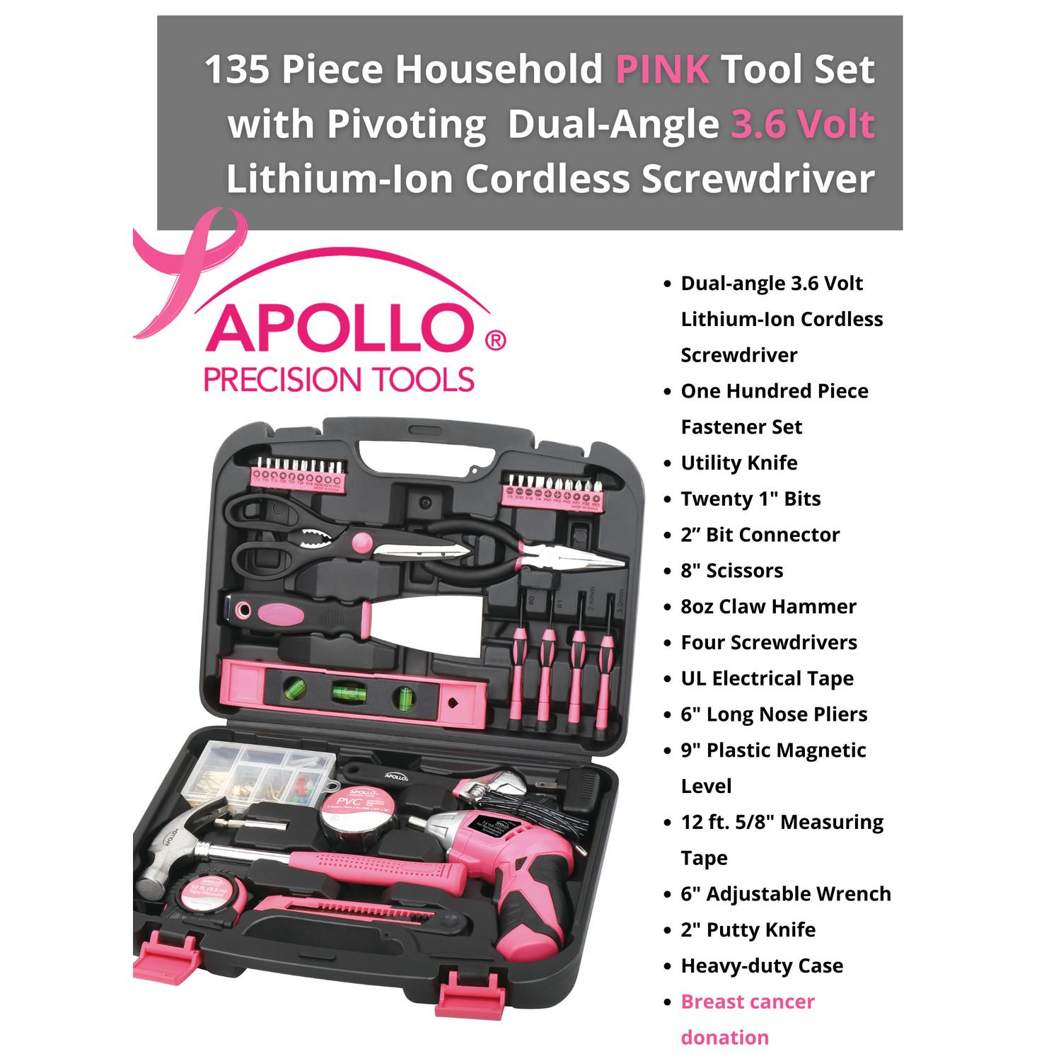Apollo Tools Household Tool Kit 135 Piece