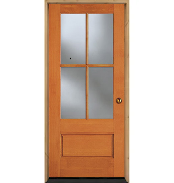 Simpson Door Fir 3'0"X6'8" 4 Lite LH TRADITIONAL SASH SGL Glaze