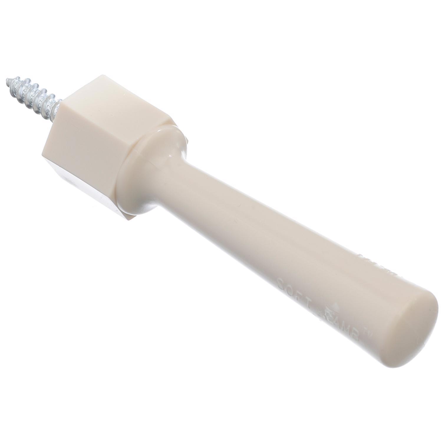 Ace 3-1/4 in. W Plastic Almond Flexible Door Stop Mounts to door and wall. in.