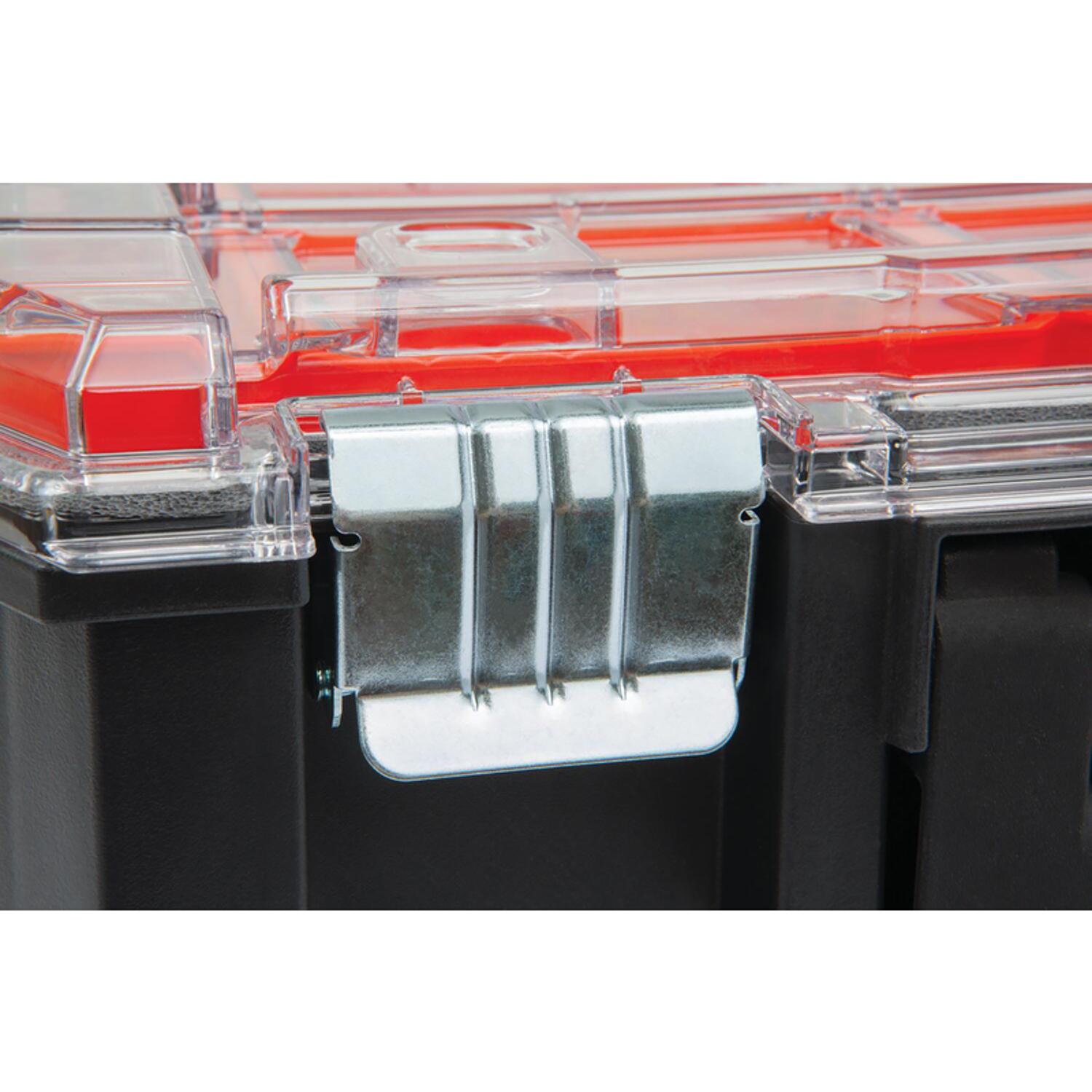 CRAFTSMAN VERSASTACK 17.25 in. W X 4 in. H Storage Organizer Plastic 10 compartments Black/Red