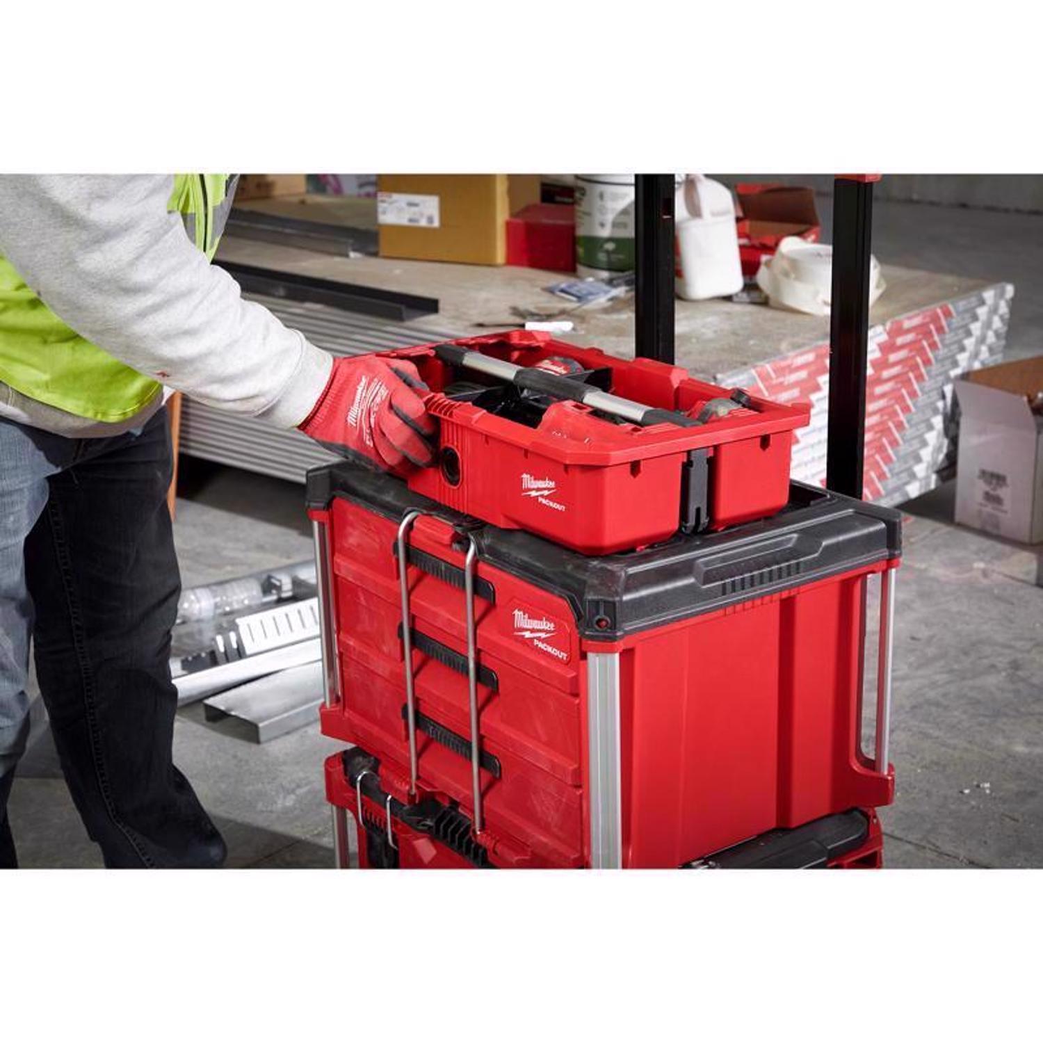 Milwaukee Packout Garage Organizer Tool Tray Metal/Plastic 6 compartments Red