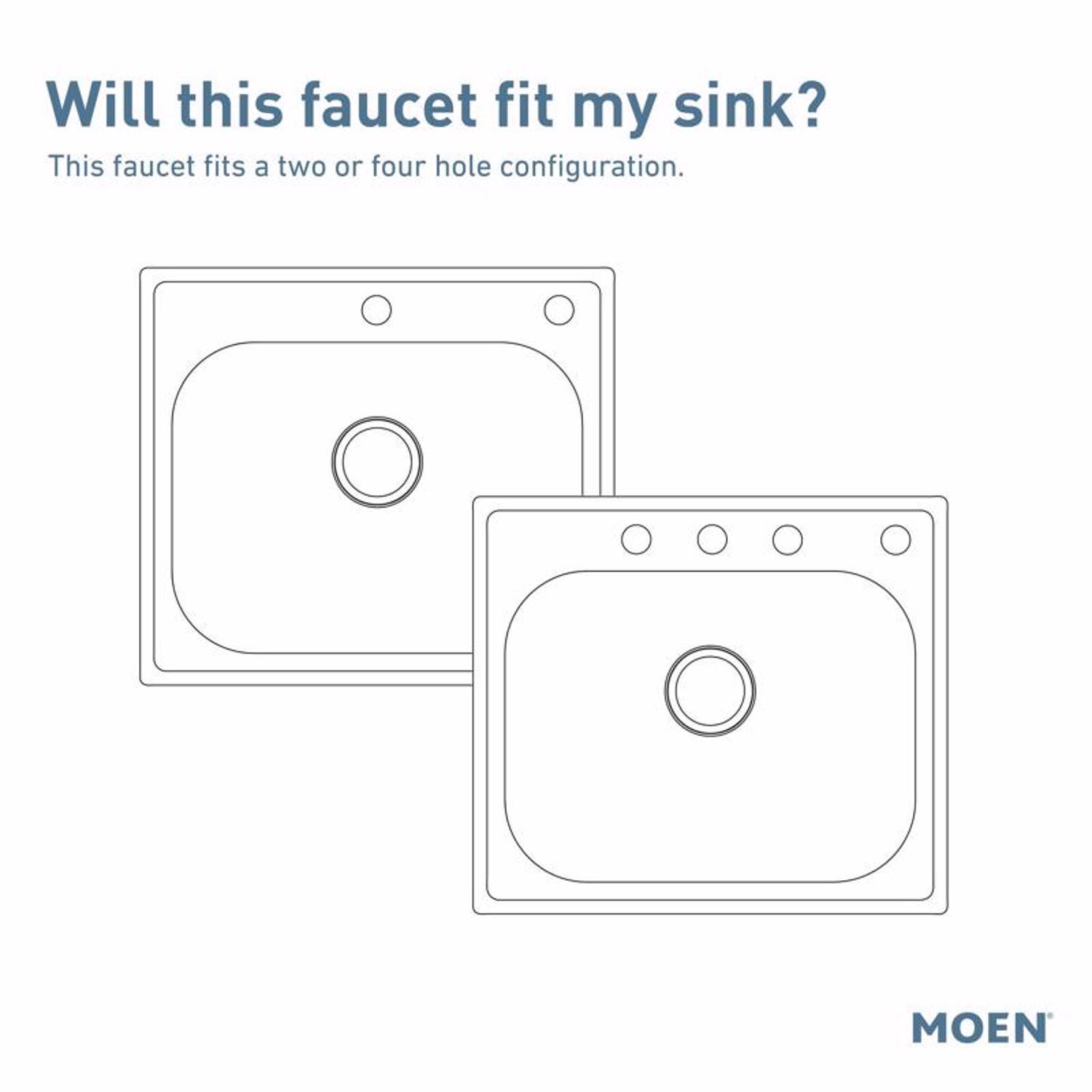 Moen Wetherly One Handle Bronze Kitchen Faucet Side Sprayer Included