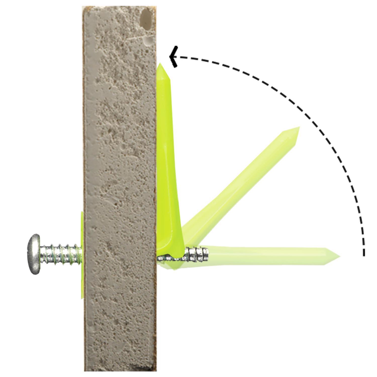 WallClaw Anchors LOC-N-LOAD.25 in. D X 2 in. L Plastic/Steel Pan Head Wallboard Anchors 4 pk