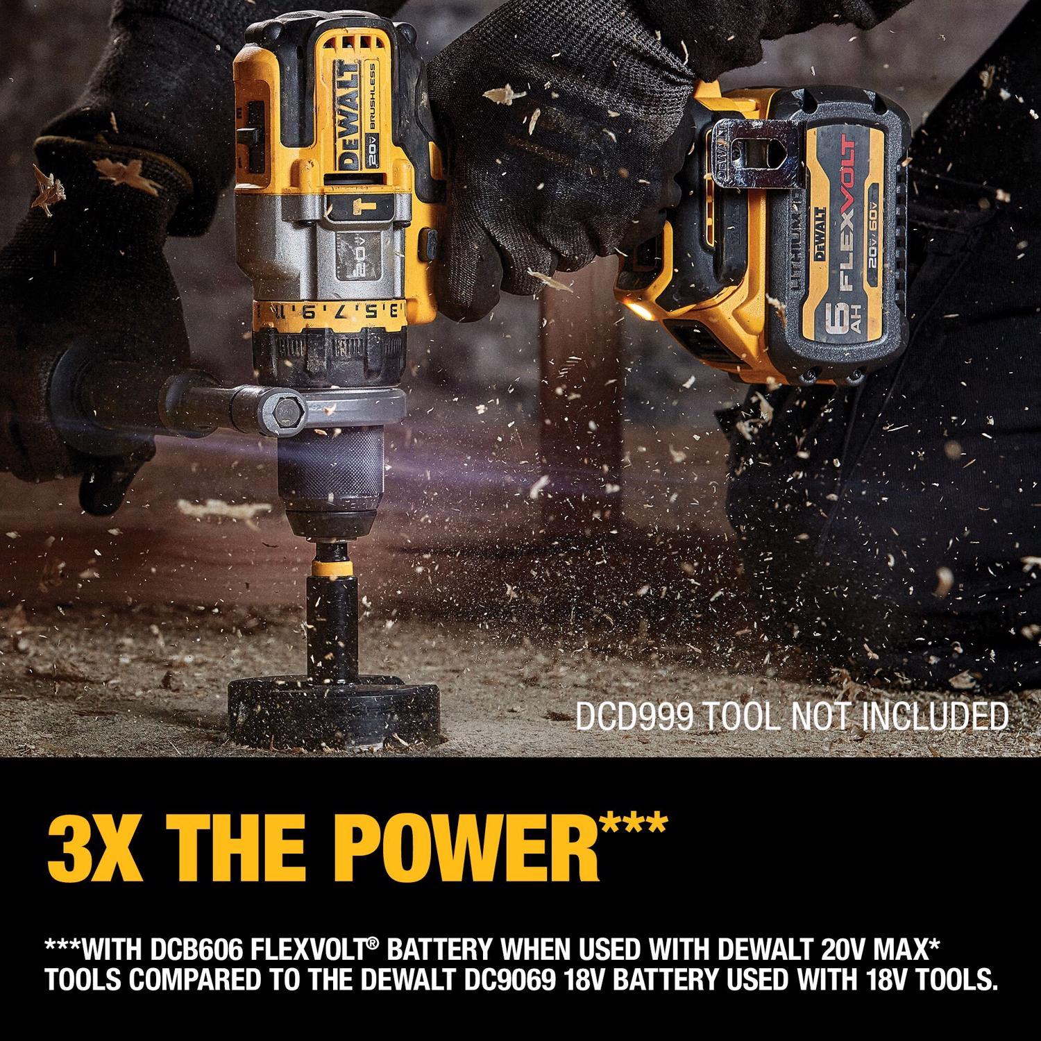 DeWalt 20V-60V MAX FLEXVOLT DCB606 6 Ah Lithium-Ion Battery 1 pc