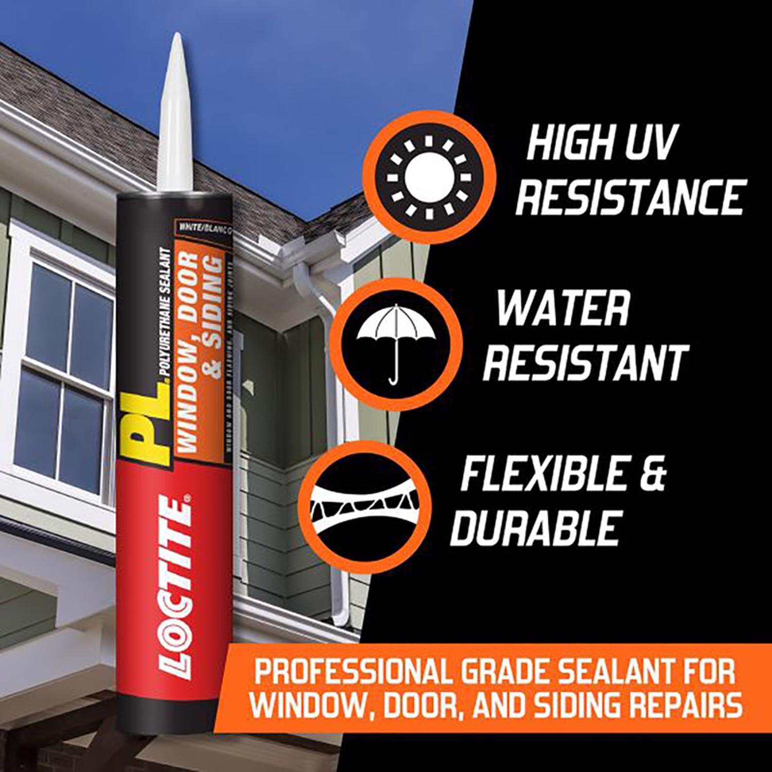 Loctite PL S40 White Polyurethane Door/Siding/ Window Sealant 10 oz