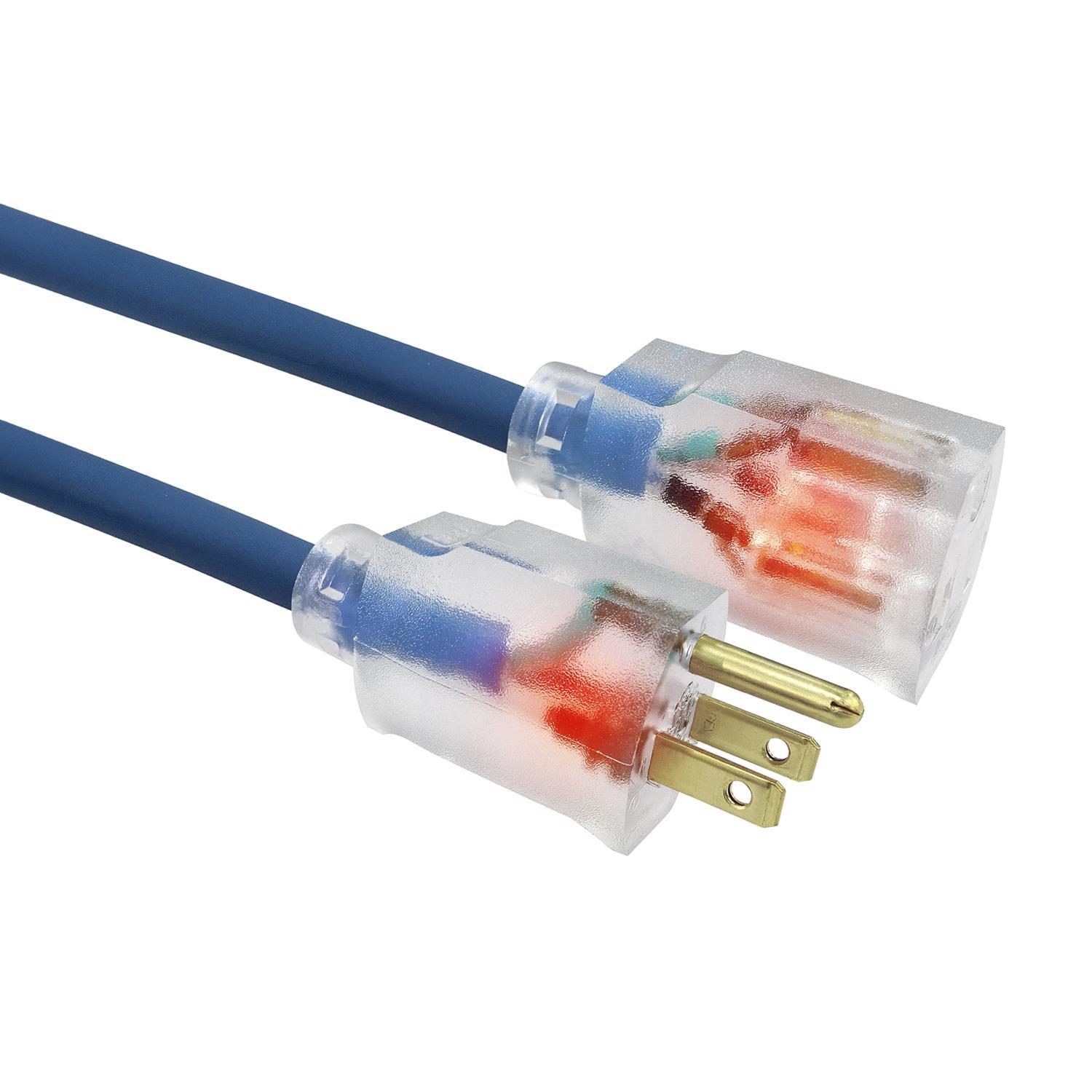 Ace Outdoor 25 ft. L Blue Extension Cord 14/3 SJTOW