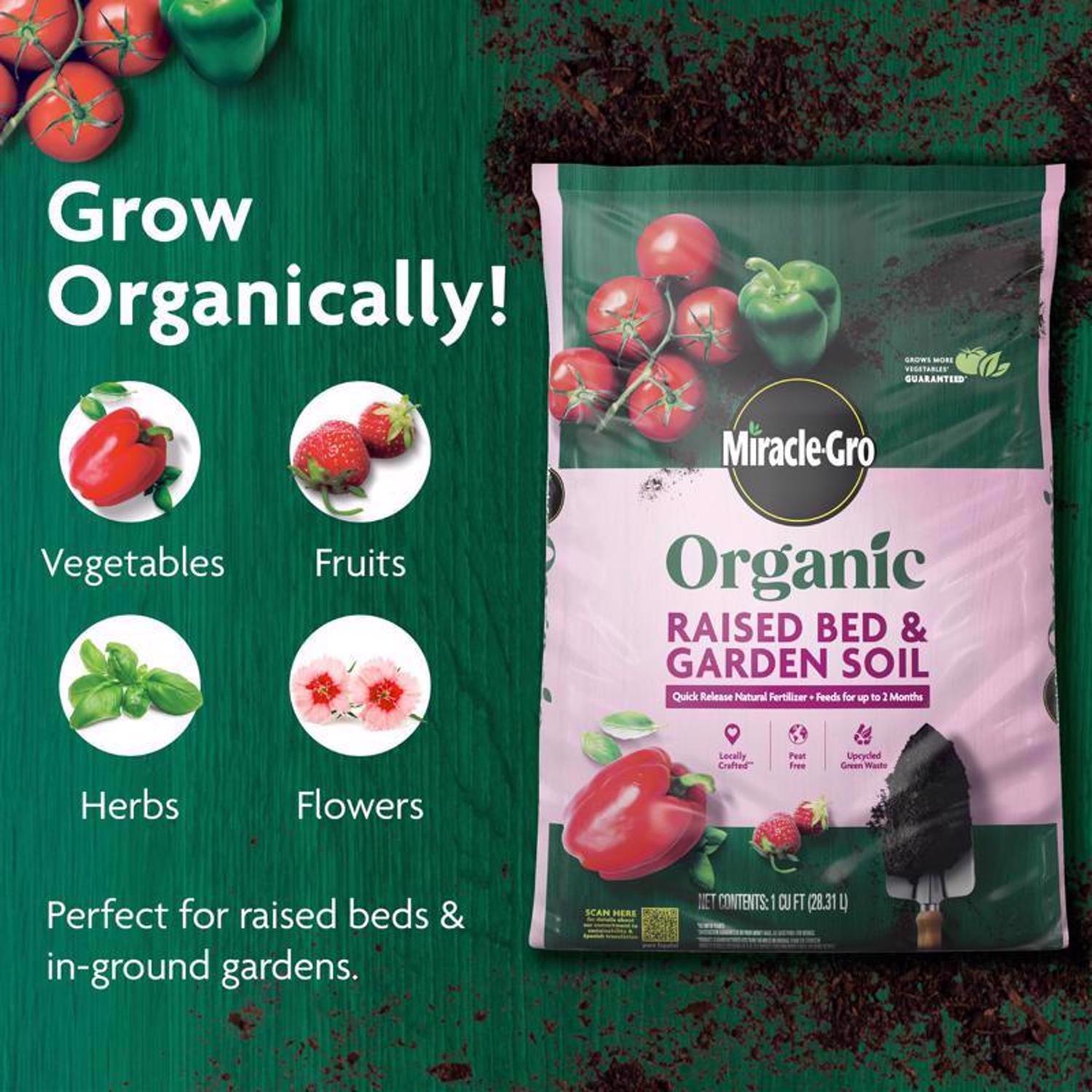 Miracle-Gro Organic Organic All Purpose Raised Bed Soil 1.5 cu ft